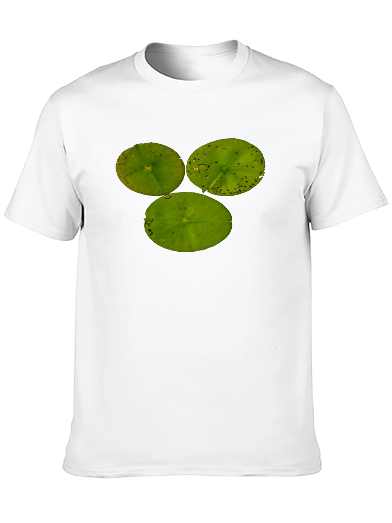 Black Lily Pad Trio Black T-Shirt - Nature Inspired Tee view 10