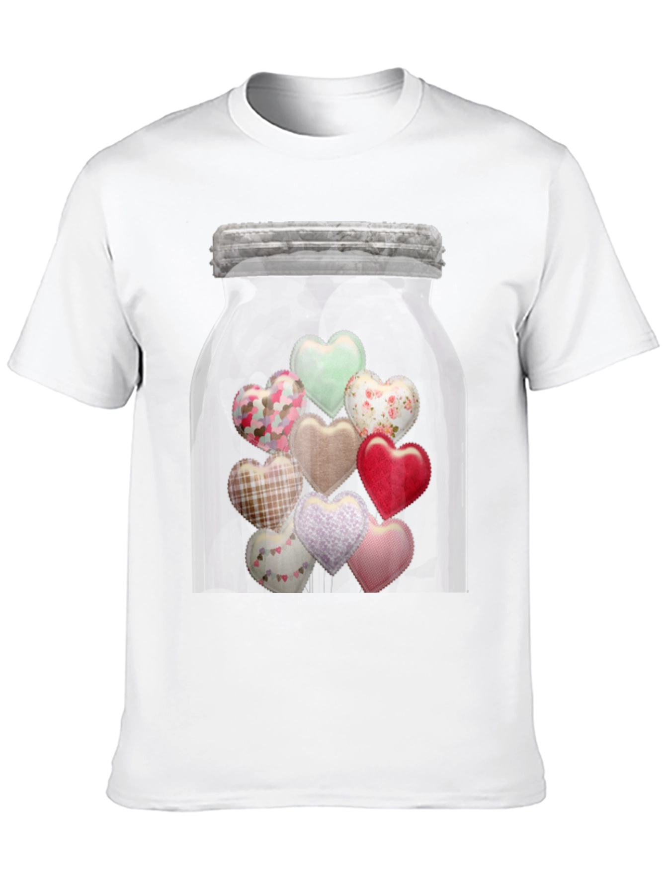 Black Jar of Hearts Graphic Tee - Lovecore Aesthetic view 10