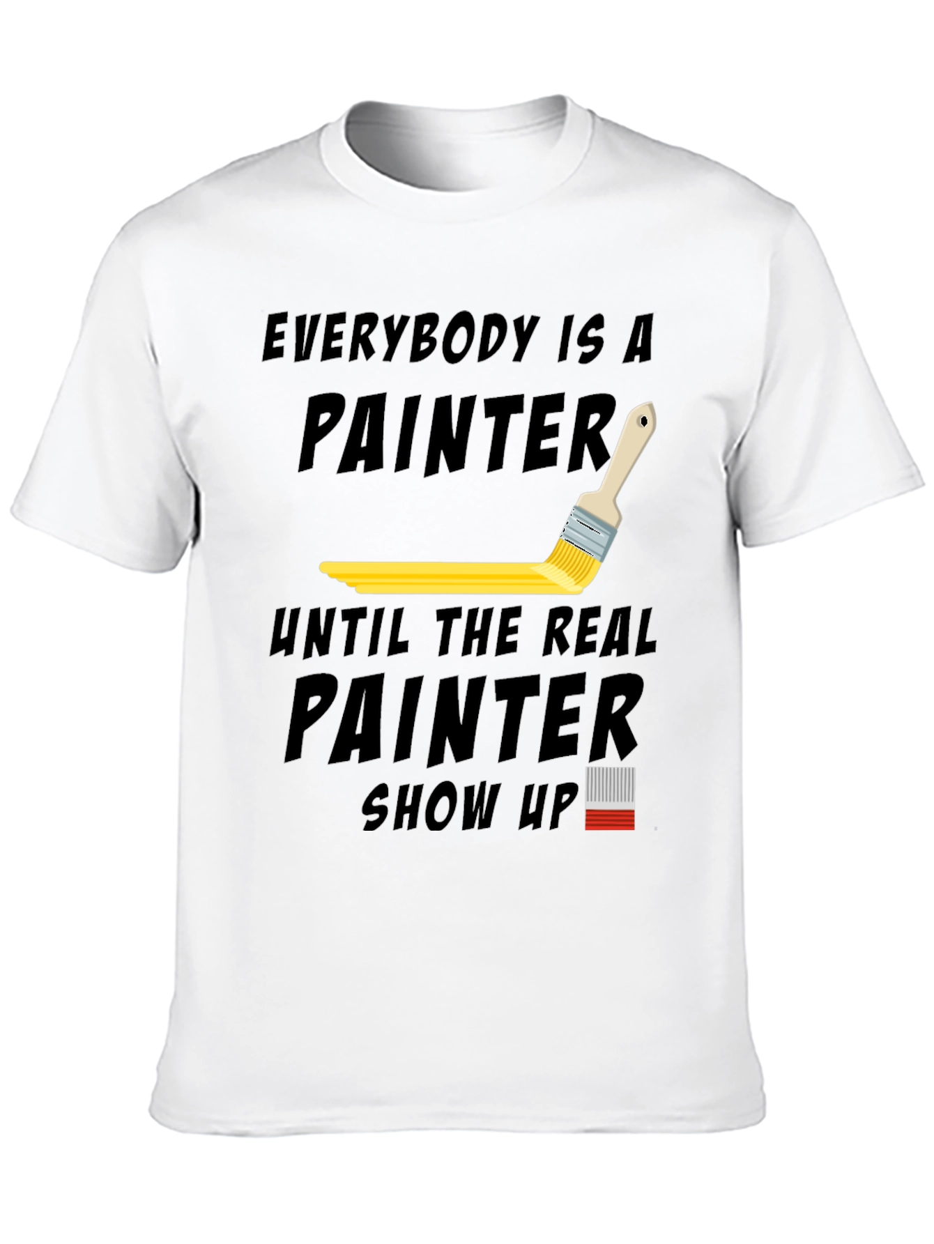 Black Everybody is a Painter Graphic T-Shirt view 10