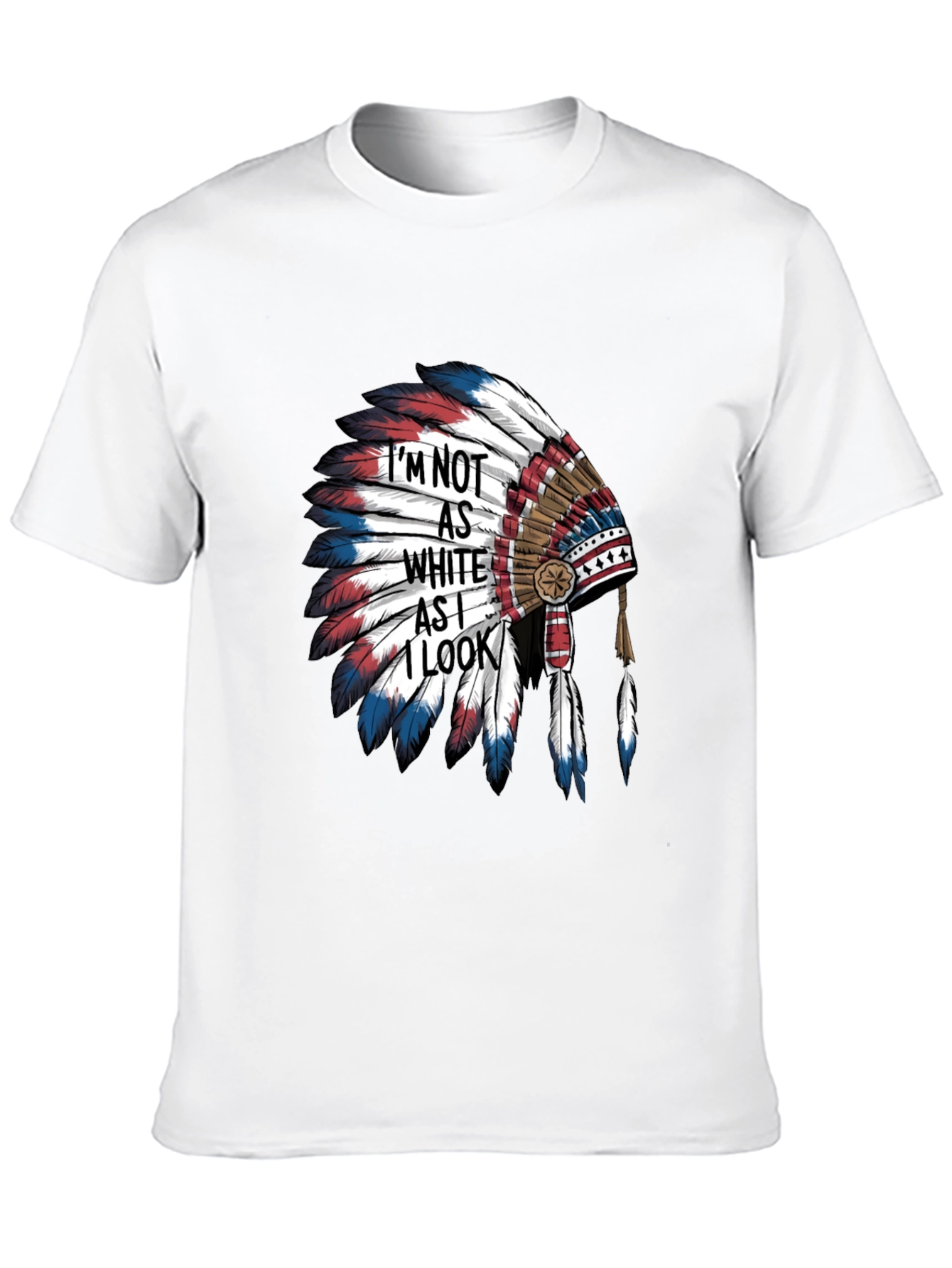 Black Native American Headdress Graphic Tee view 10