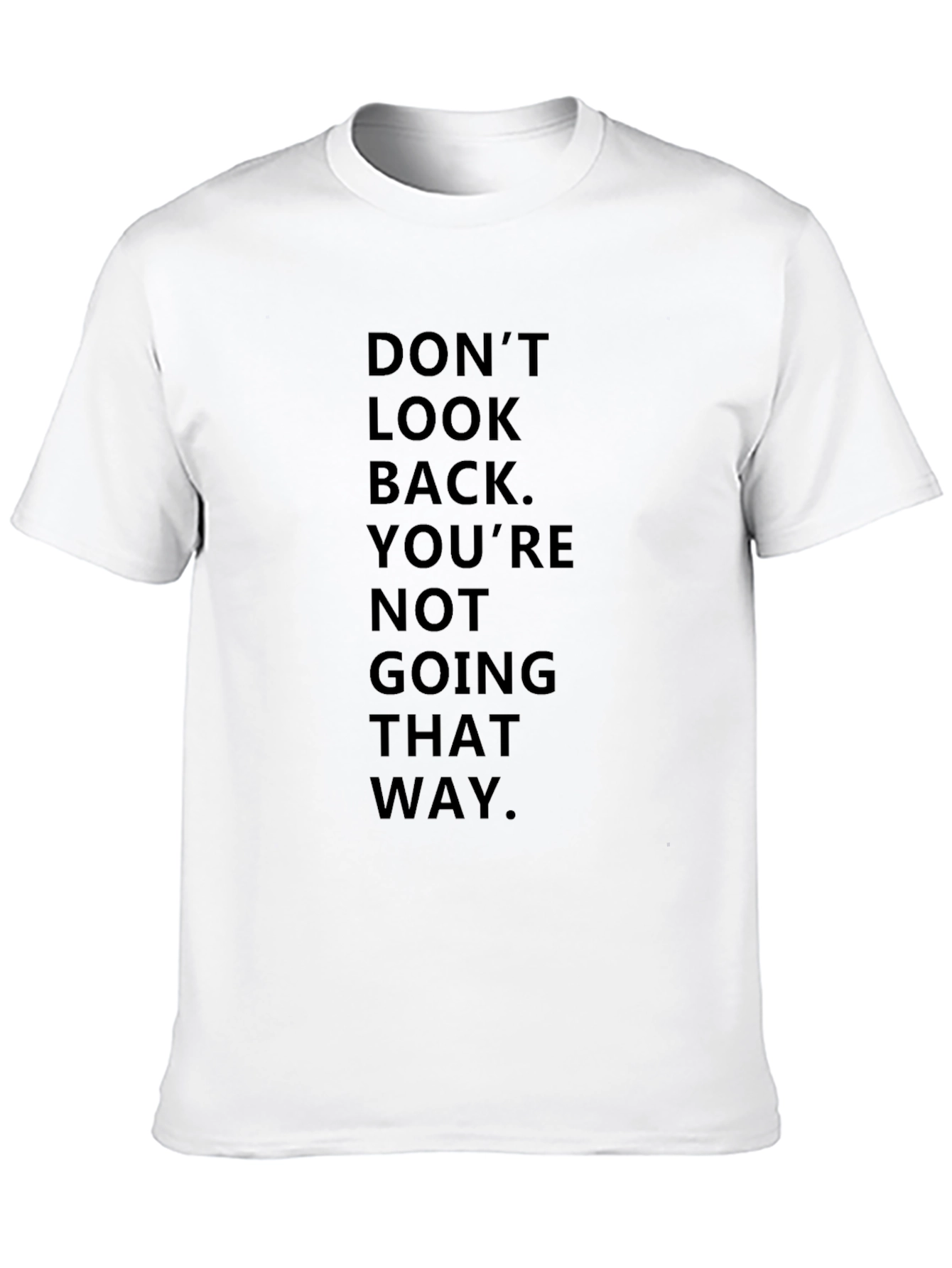 Black Men's Black T-Shirt: Don't Look Back view 10