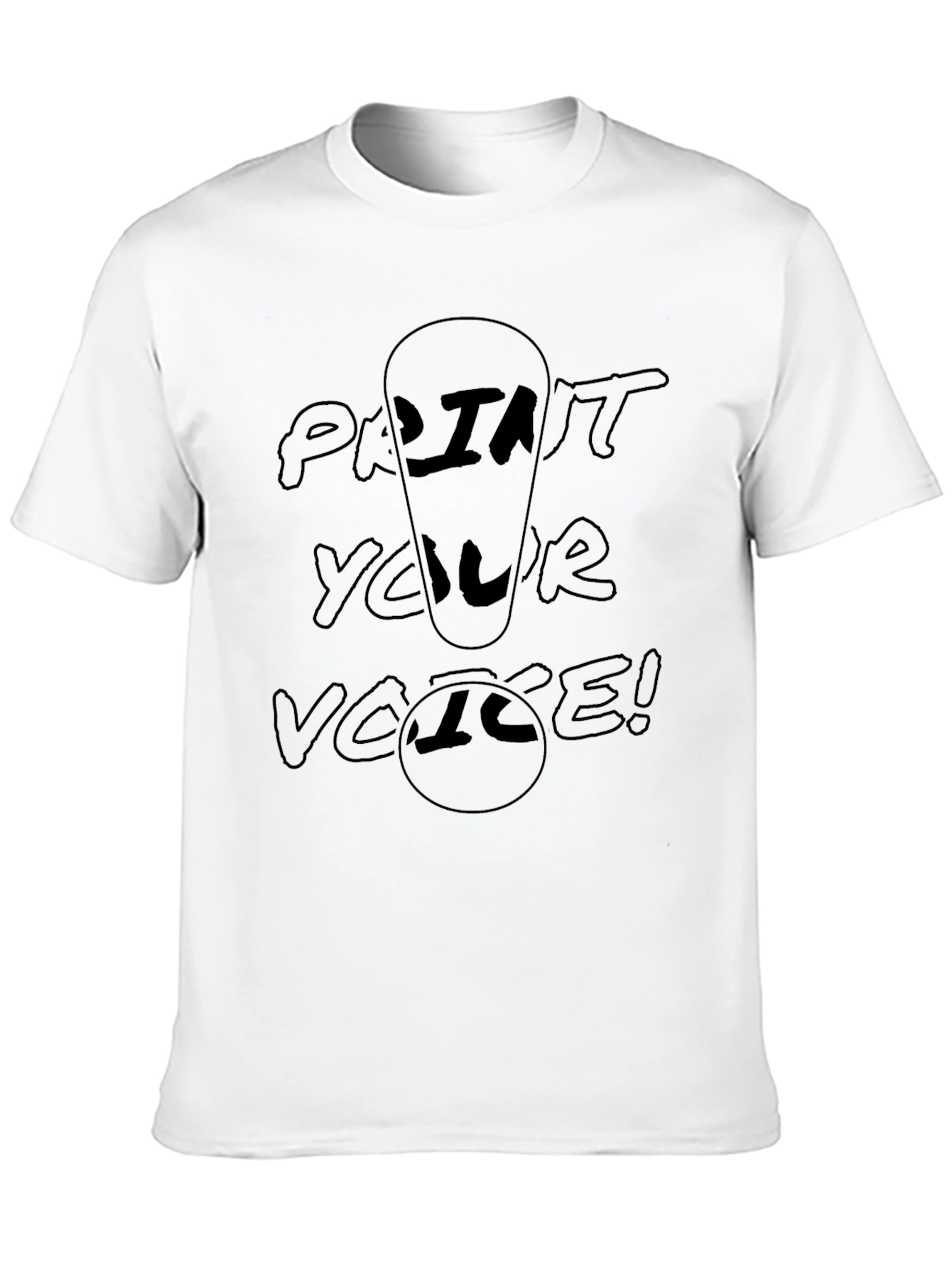 Black Print Your Voice Black T-Shirt view 10