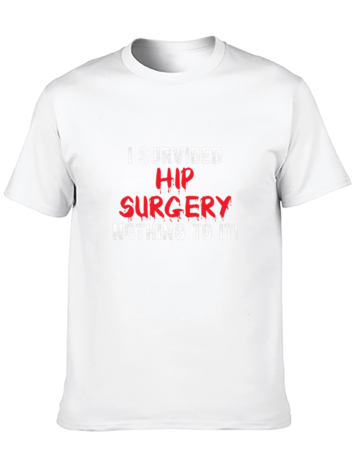 Black I Survived Hip Surgery Graphic T-Shirt view 10