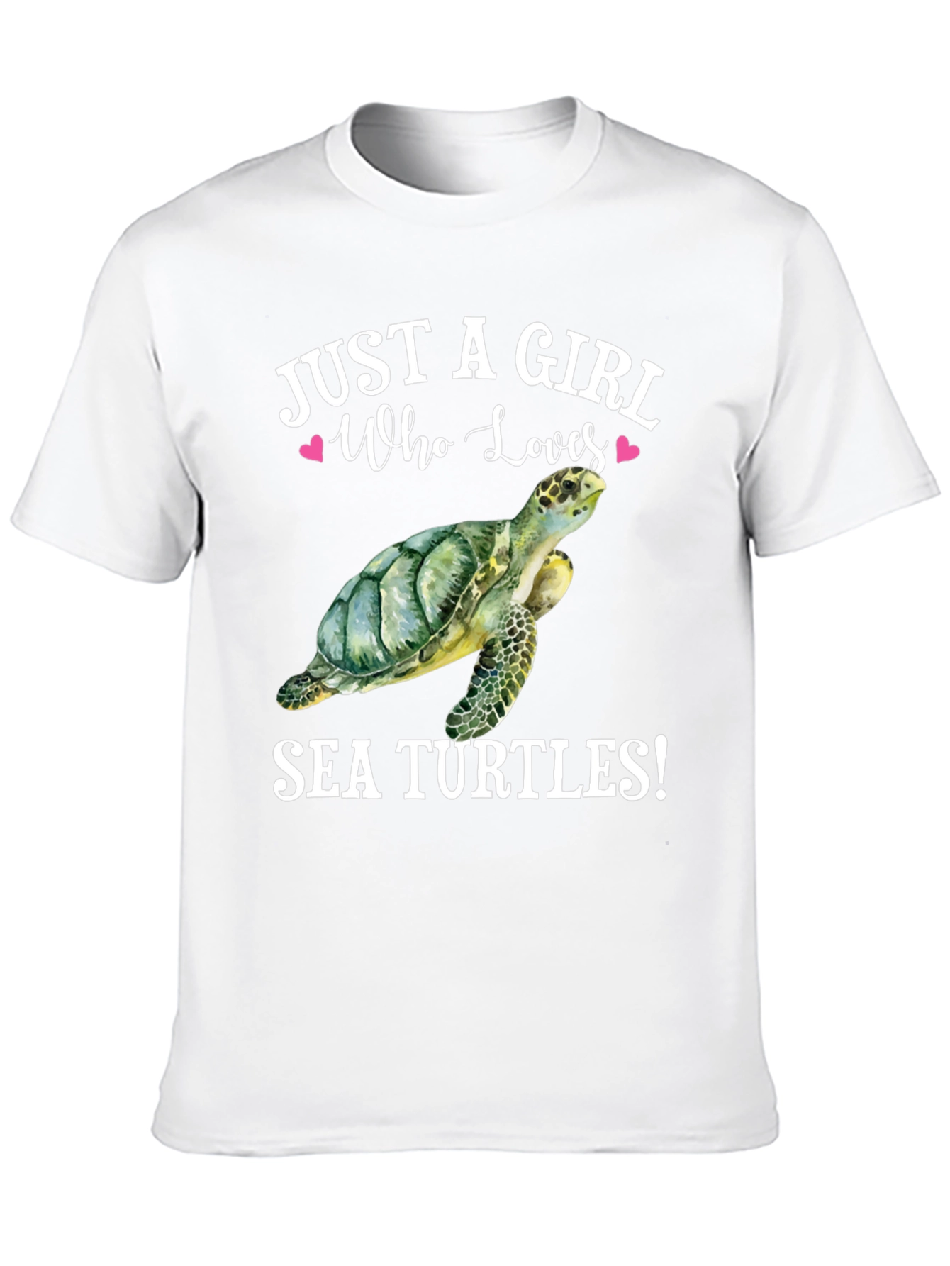 Black Just a Girl Who Loves Sea Turtles T-Shirt view 10