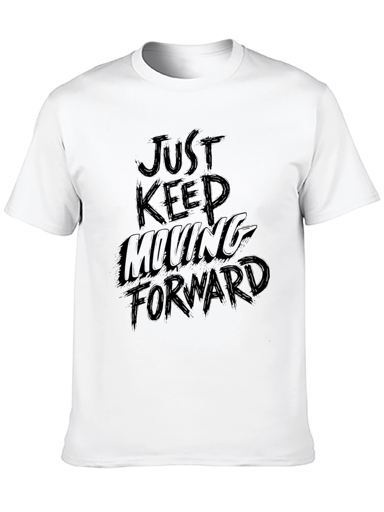 Black Just Keep Moving Forward Graphic Tee - Black view 10