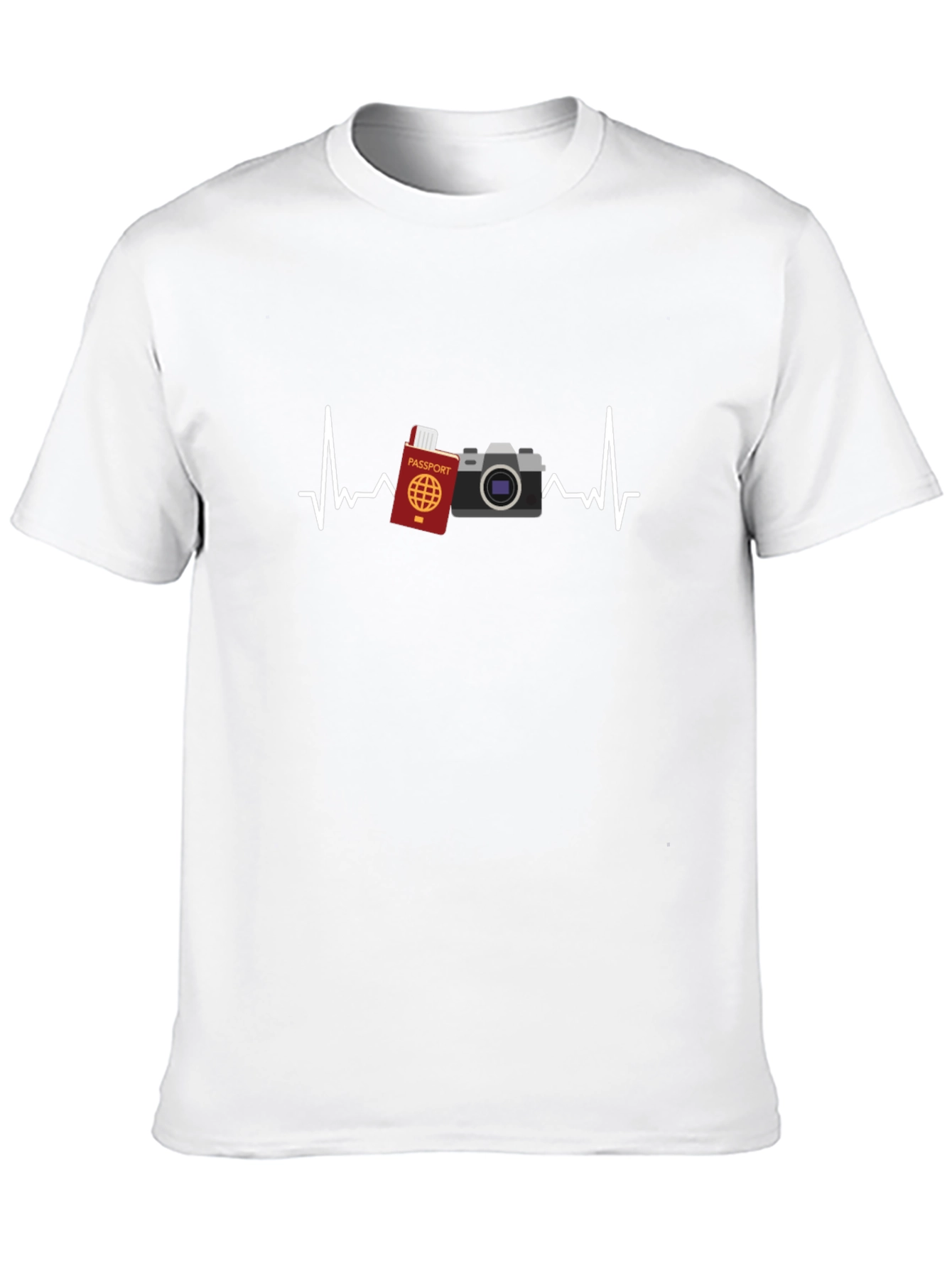 Black Travel Lover's Heartbeat T-Shirt view 10