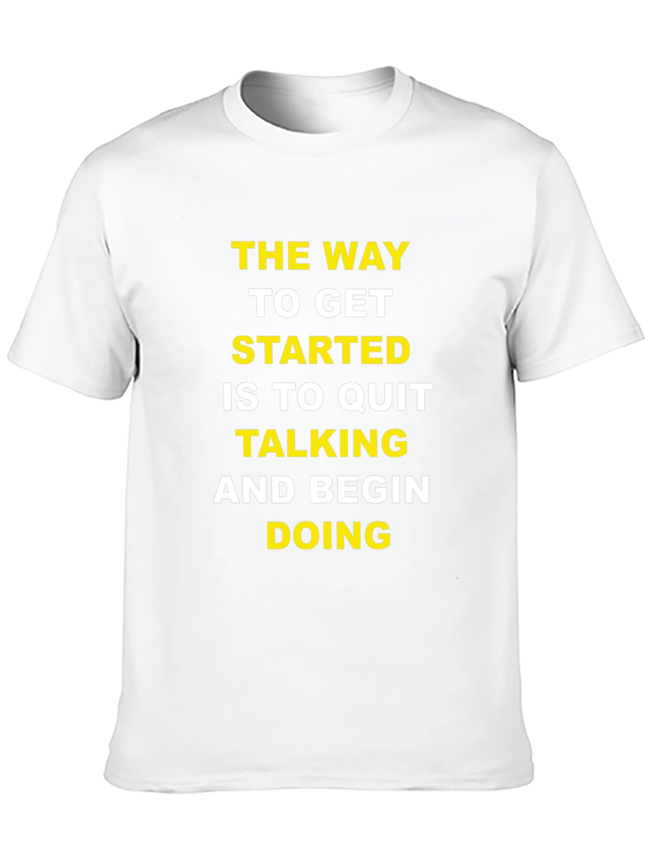 Black Motivational T-Shirt: Quit Talking & Begin Doing view 10