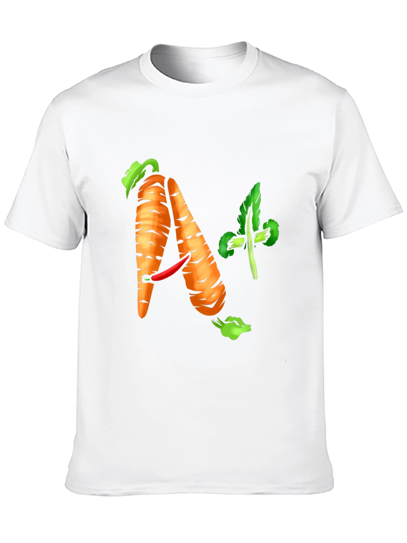 Black A+ Carrot Tee - Healthy & Funny Shirt view 10