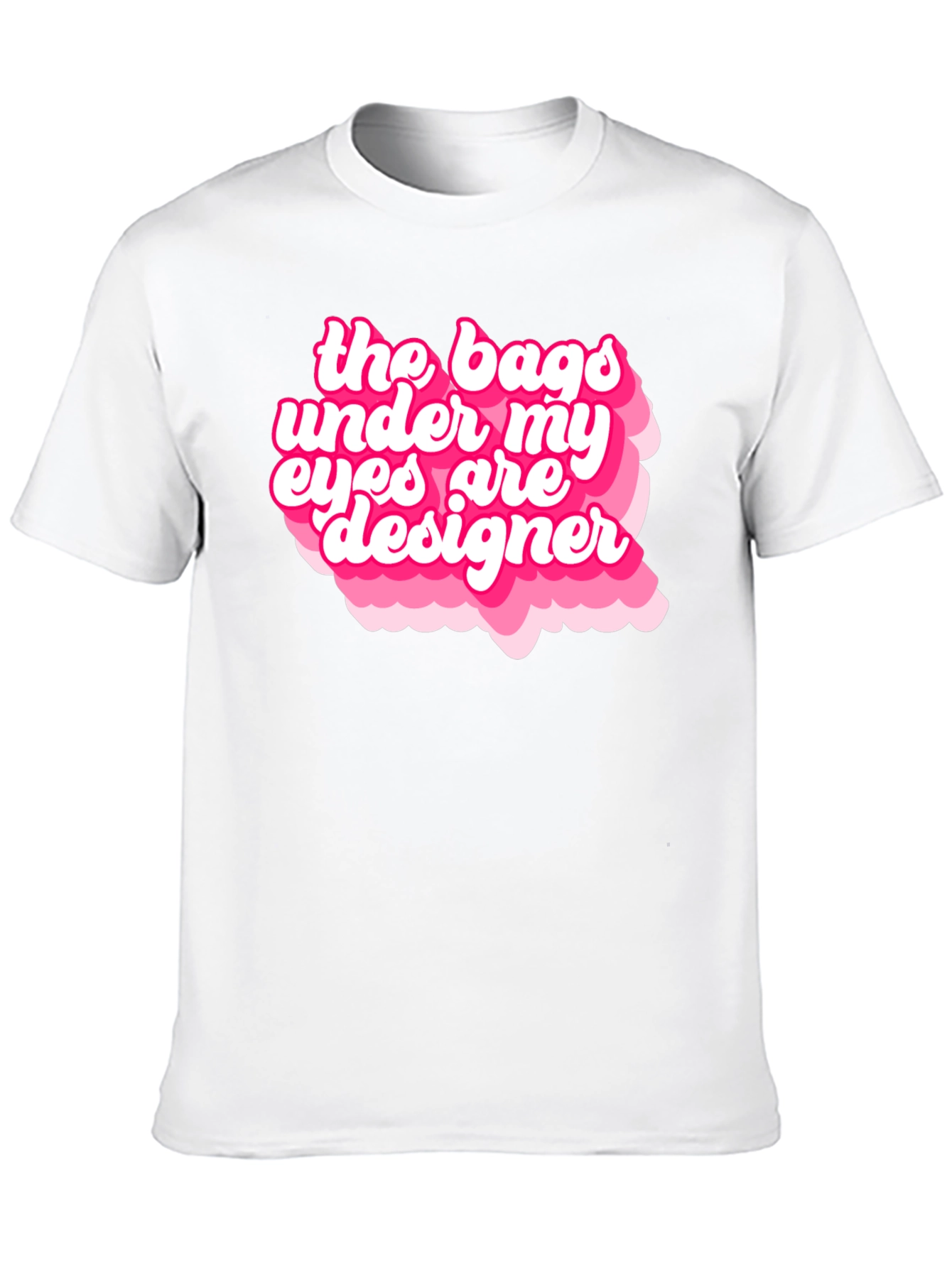 Black Designer Bags Under My Eyes Graphic T-Shirt view 10