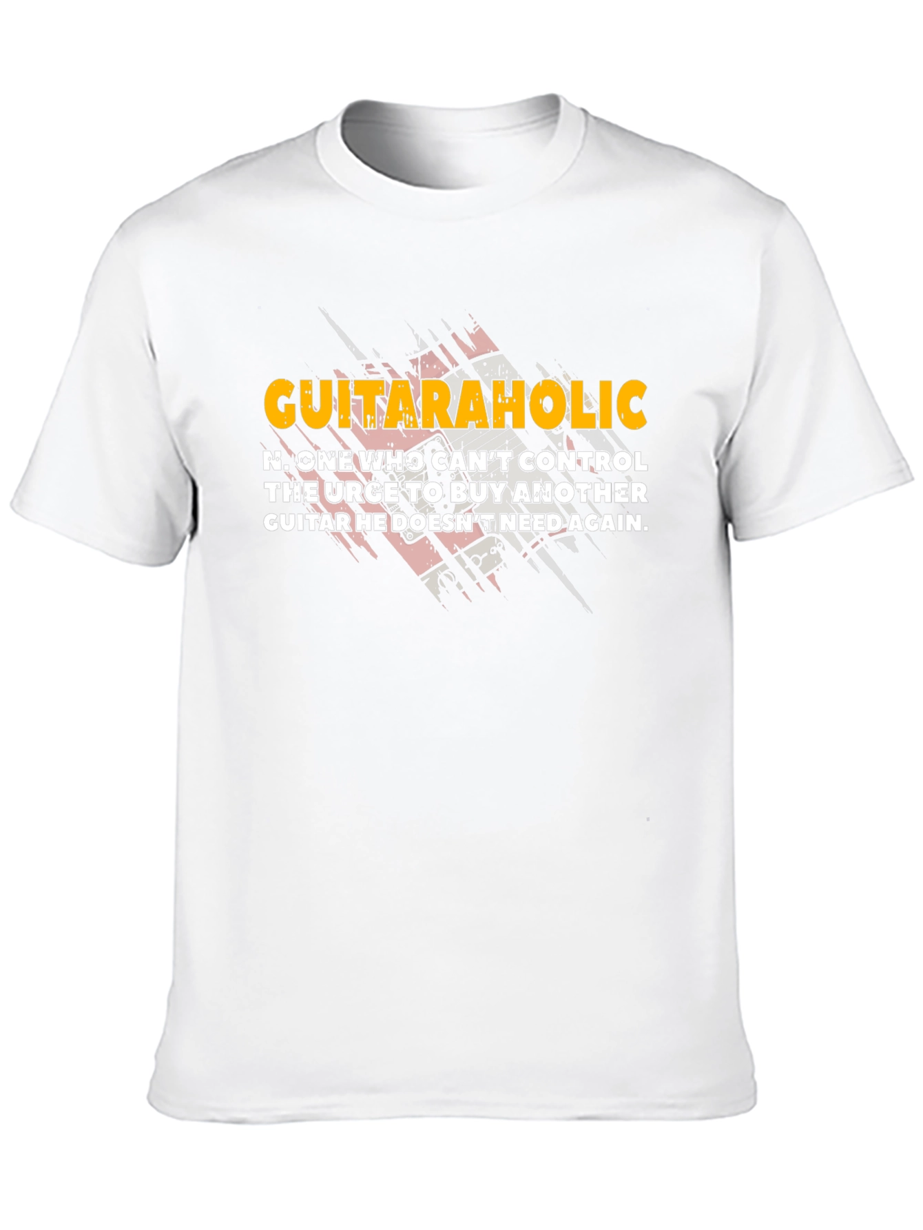 Black Guitaraholic T-Shirt - Funny Guitar Player Gift view 10