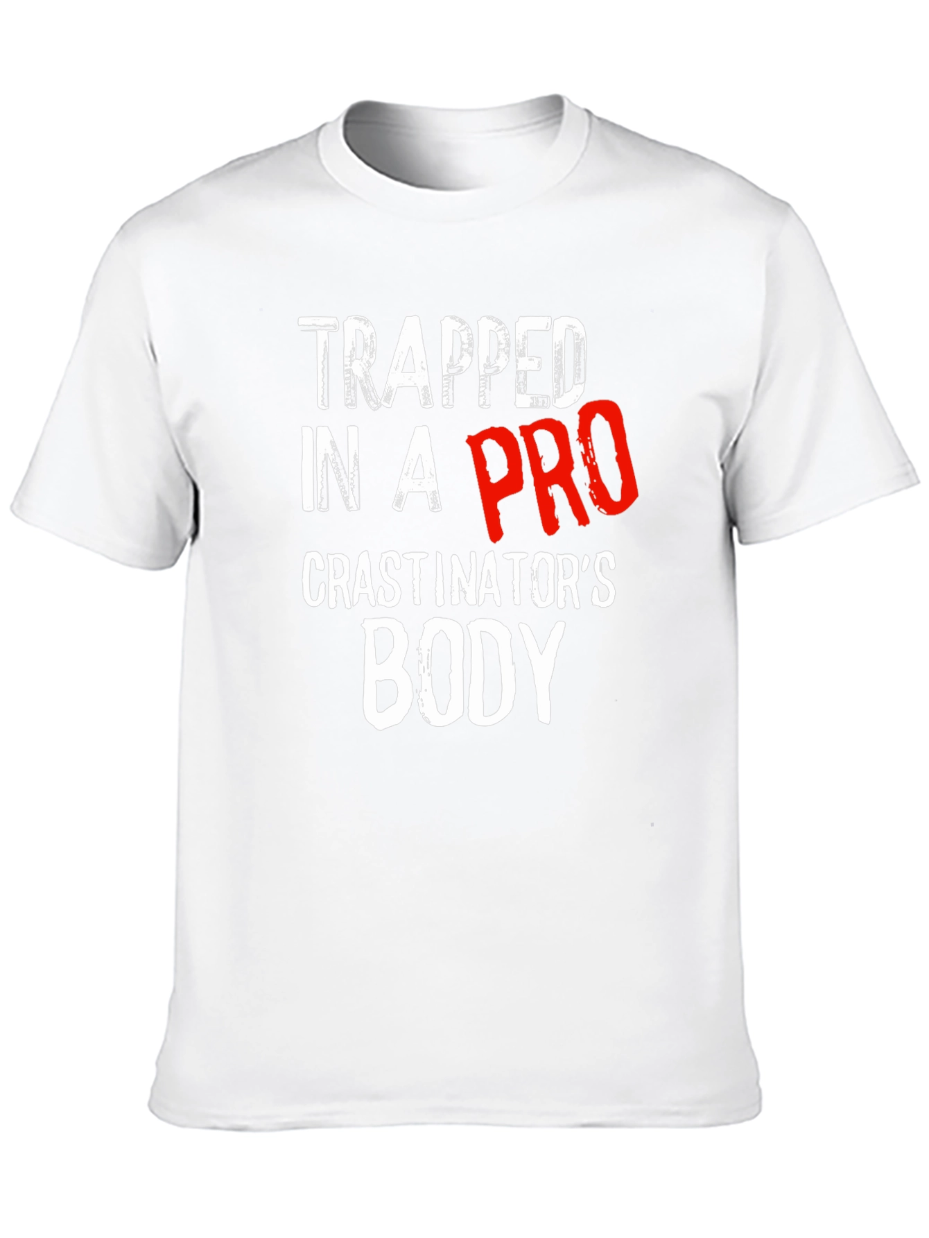 Black Trapped In A Procrastinator's Body T-Shirt Funny view 10