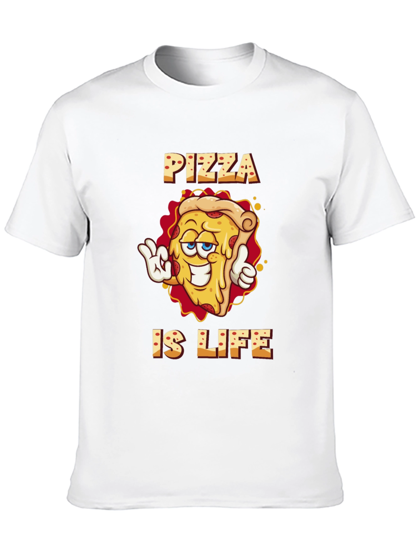 Black Pizza is Life Graphic Black T-Shirt view 10