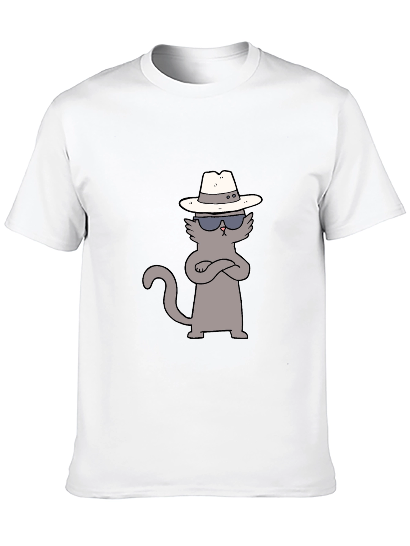 Black Cool Cat Tee: Detective Style view 10