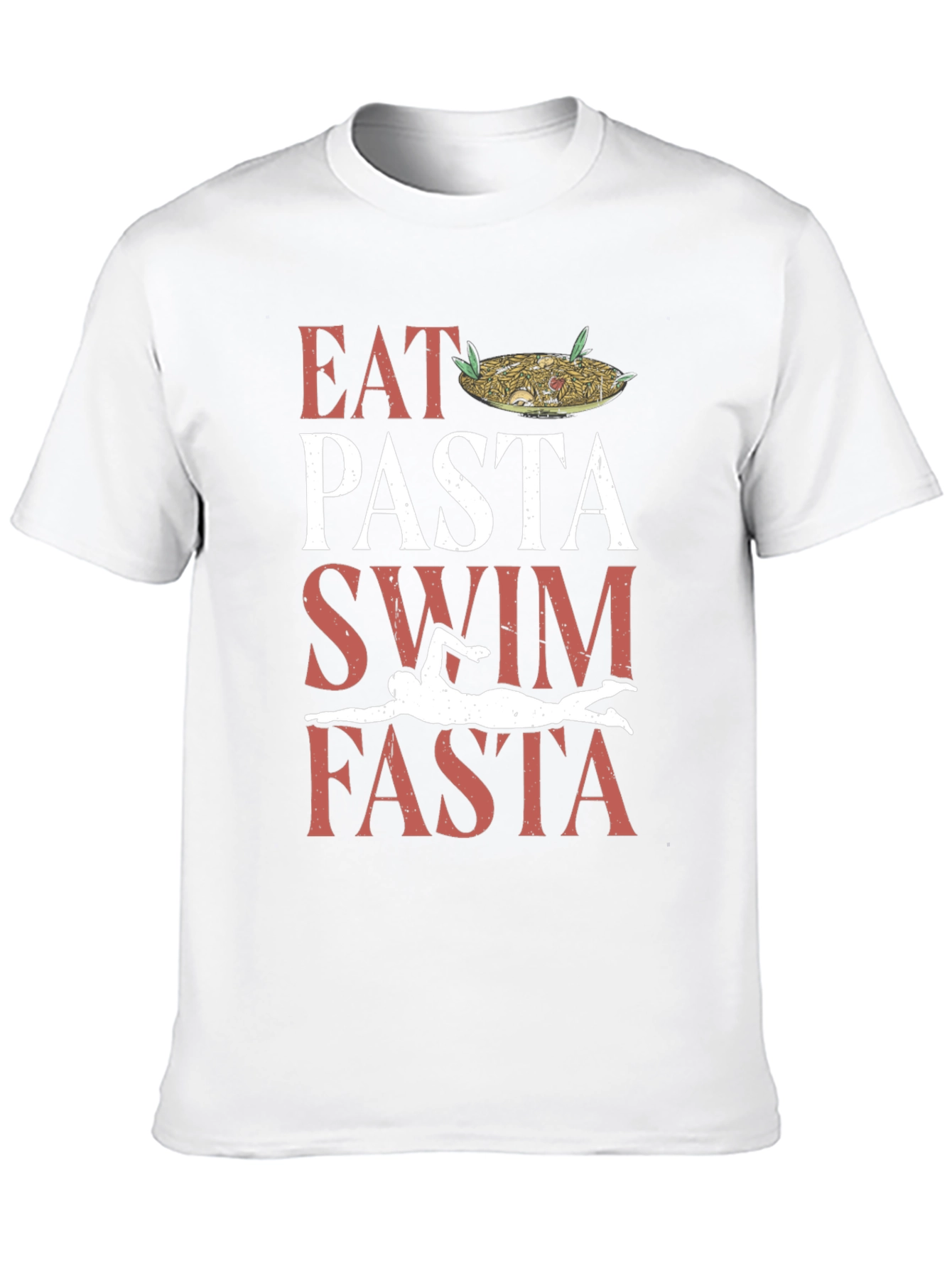 Black Eat Pasta Swim Fasta Graphic Tee view 10
