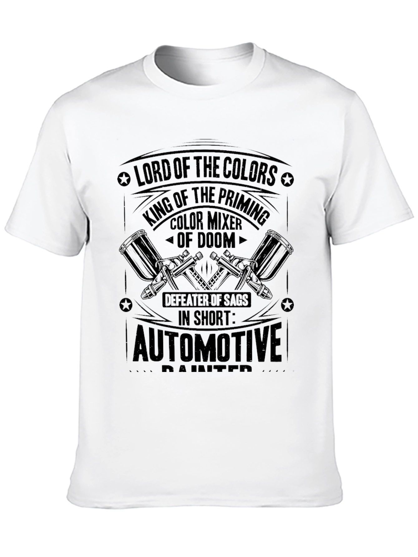 Black Automotive Painter T-Shirt - Lord of Colors view 10
