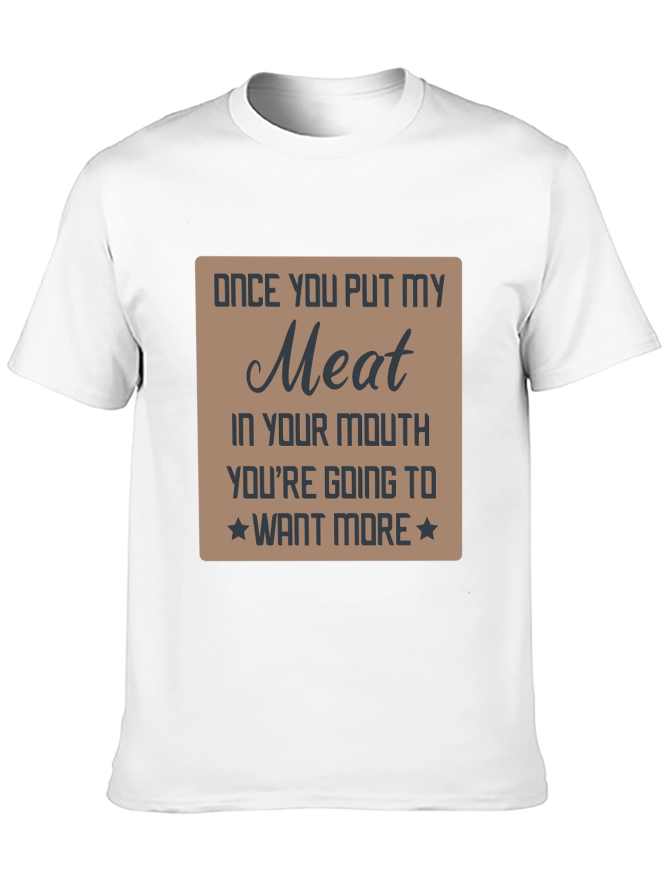 Black Funny "Meat" Graphic Novelty T-Shirt view 10
