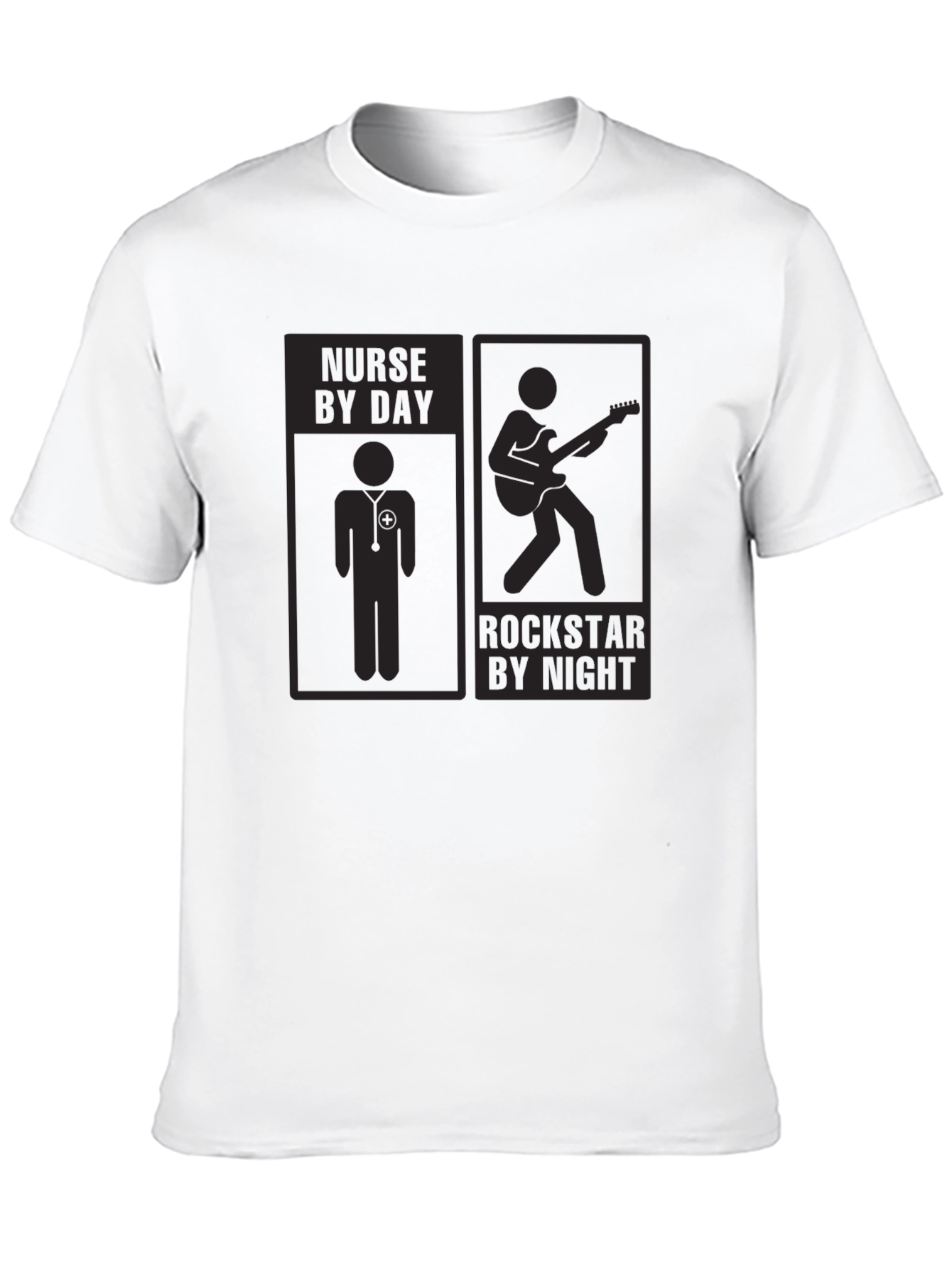 Black Nurse by Day Rockstar by Night T-Shirt view 10