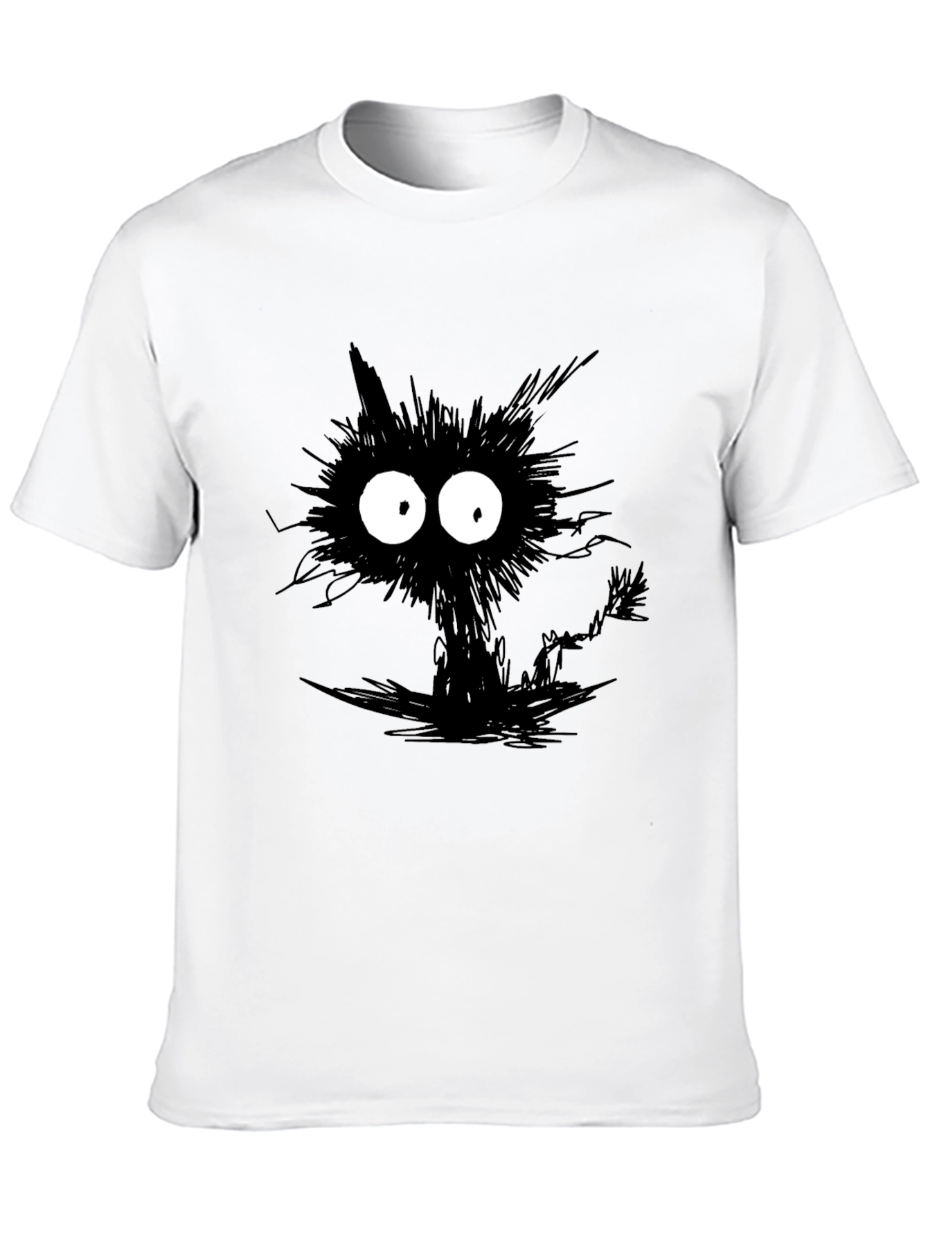 Black Black Cat Cartoon T-Shirt view 10