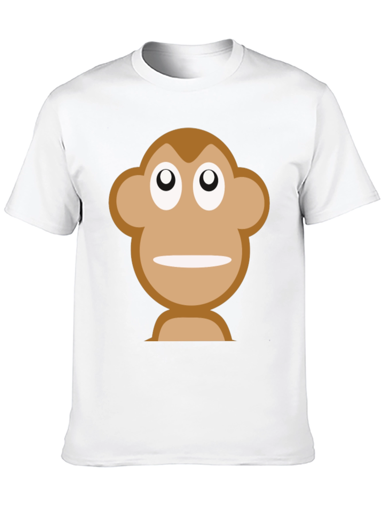 Black Funny Monkey Face Graphic Black T-Shirt view 10