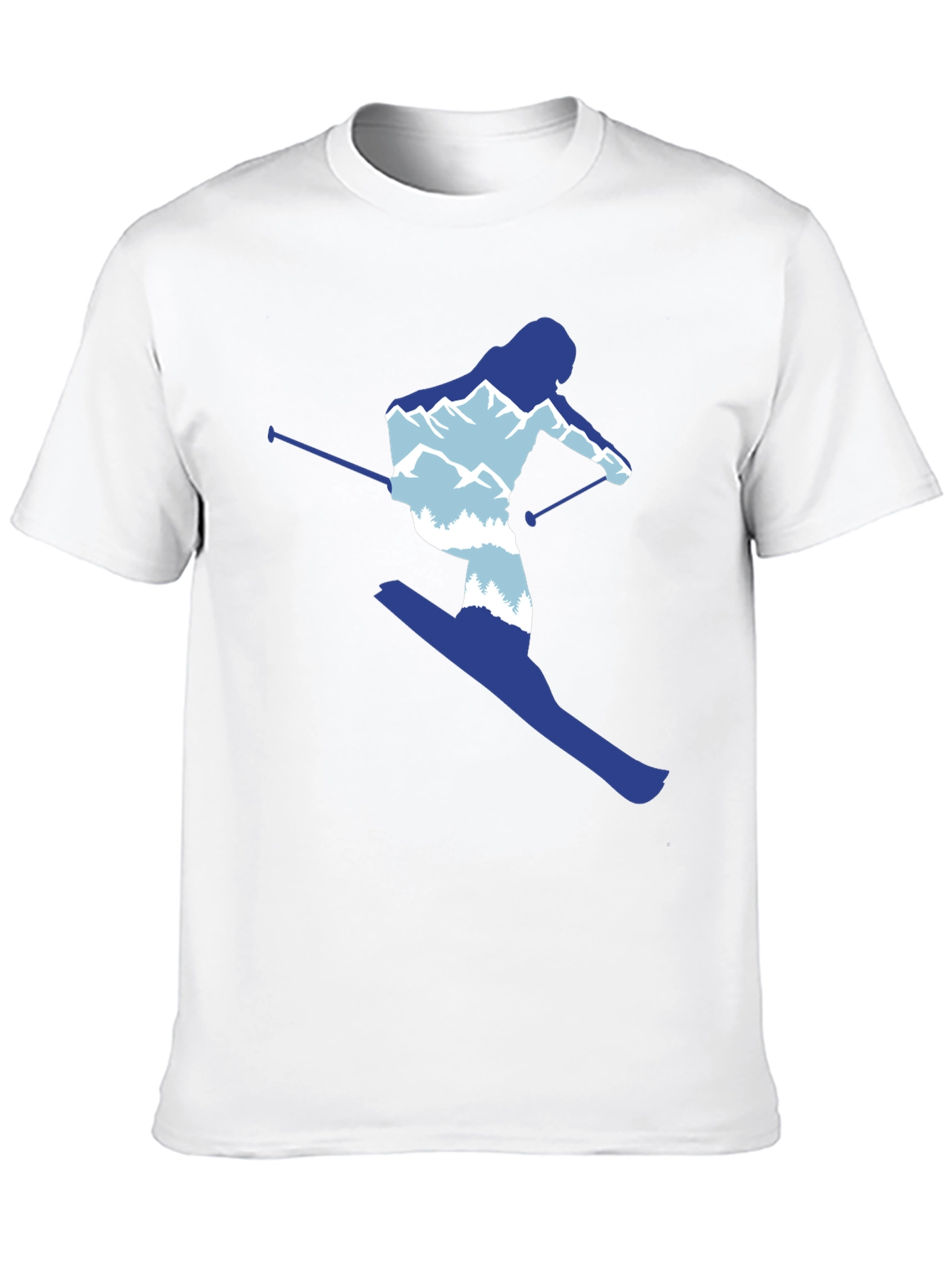 Black Skier Graphic Tee - Mountain Lover's T-Shirt view 10