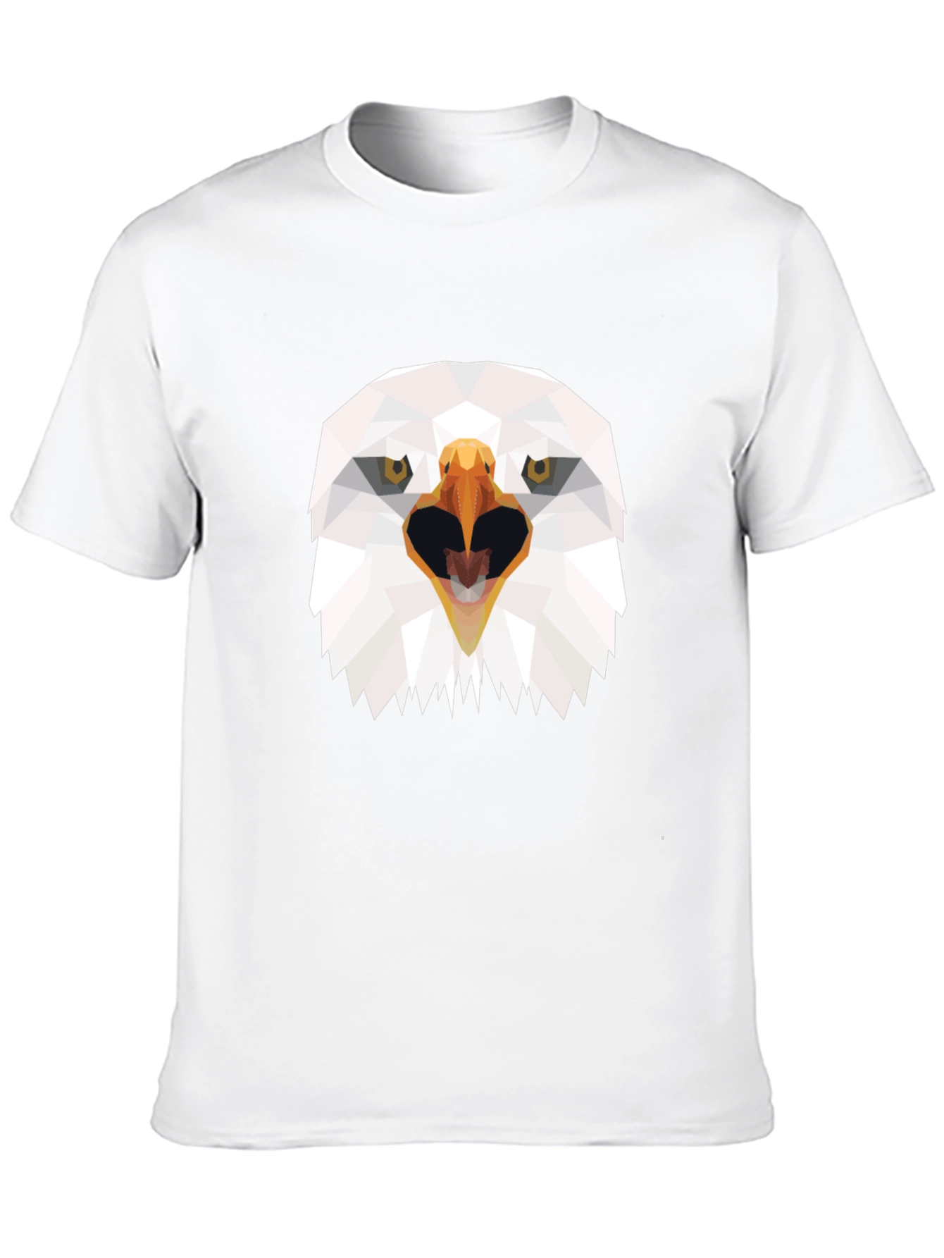 Black Geometric Eagle Graphic T-Shirt - Bold Black Tee view 10