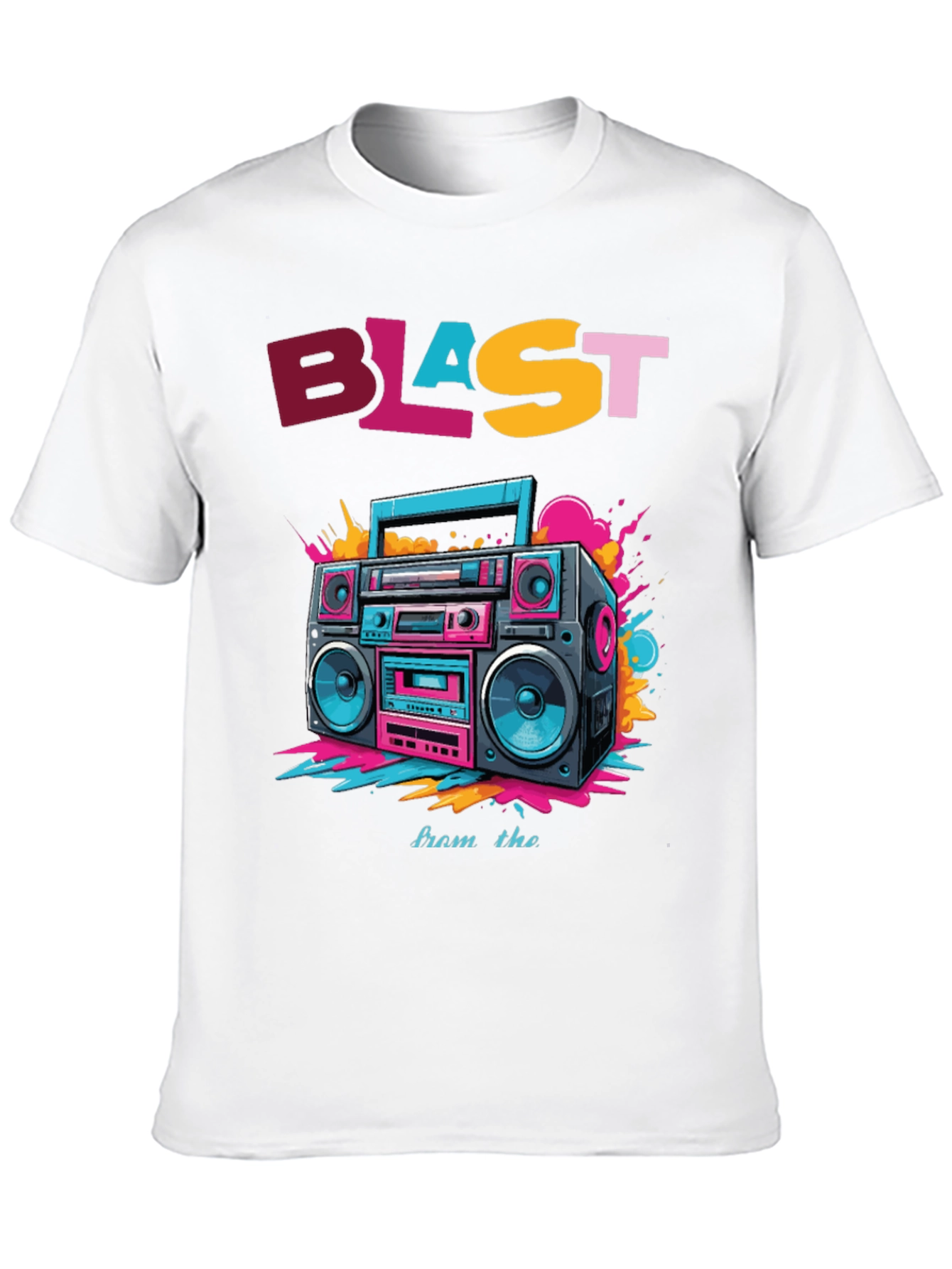 Black Retro Boombox Graphic Tee - Blast from the Past! view 10