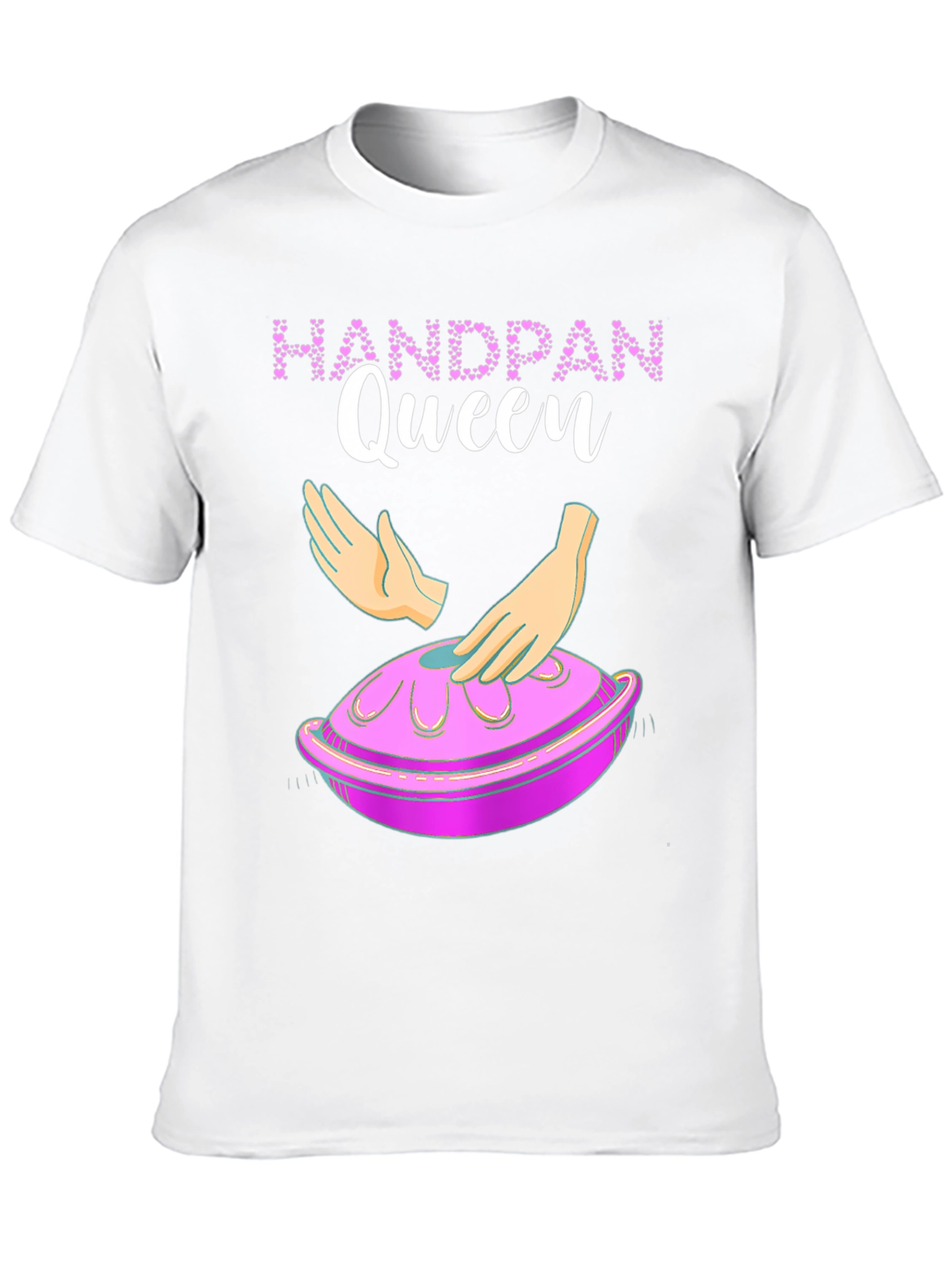 Black Handpan Queen Graphic Tee - Musical Instrument T-Shirt view 10