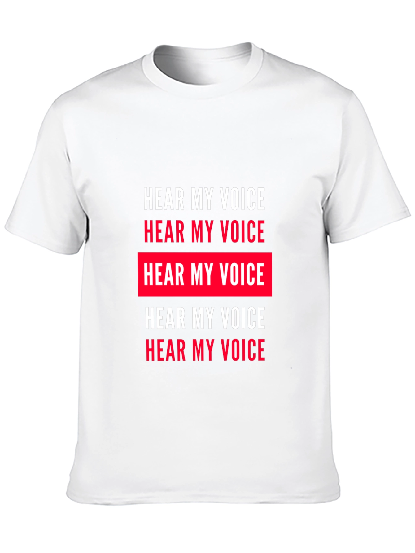 Black Hear My Voice T-Shirt - Statement Tee view 10