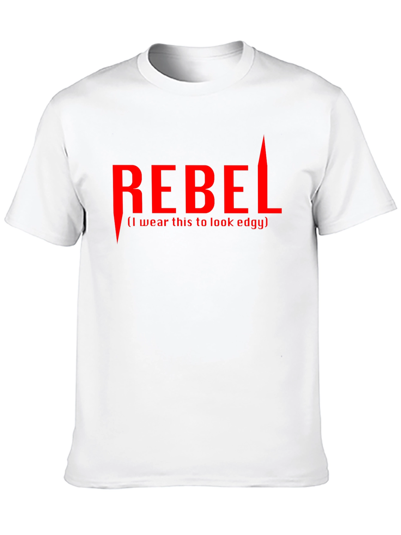 Black Edgy Rebel Graphic T-Shirt - Black Cotton Tee view 10