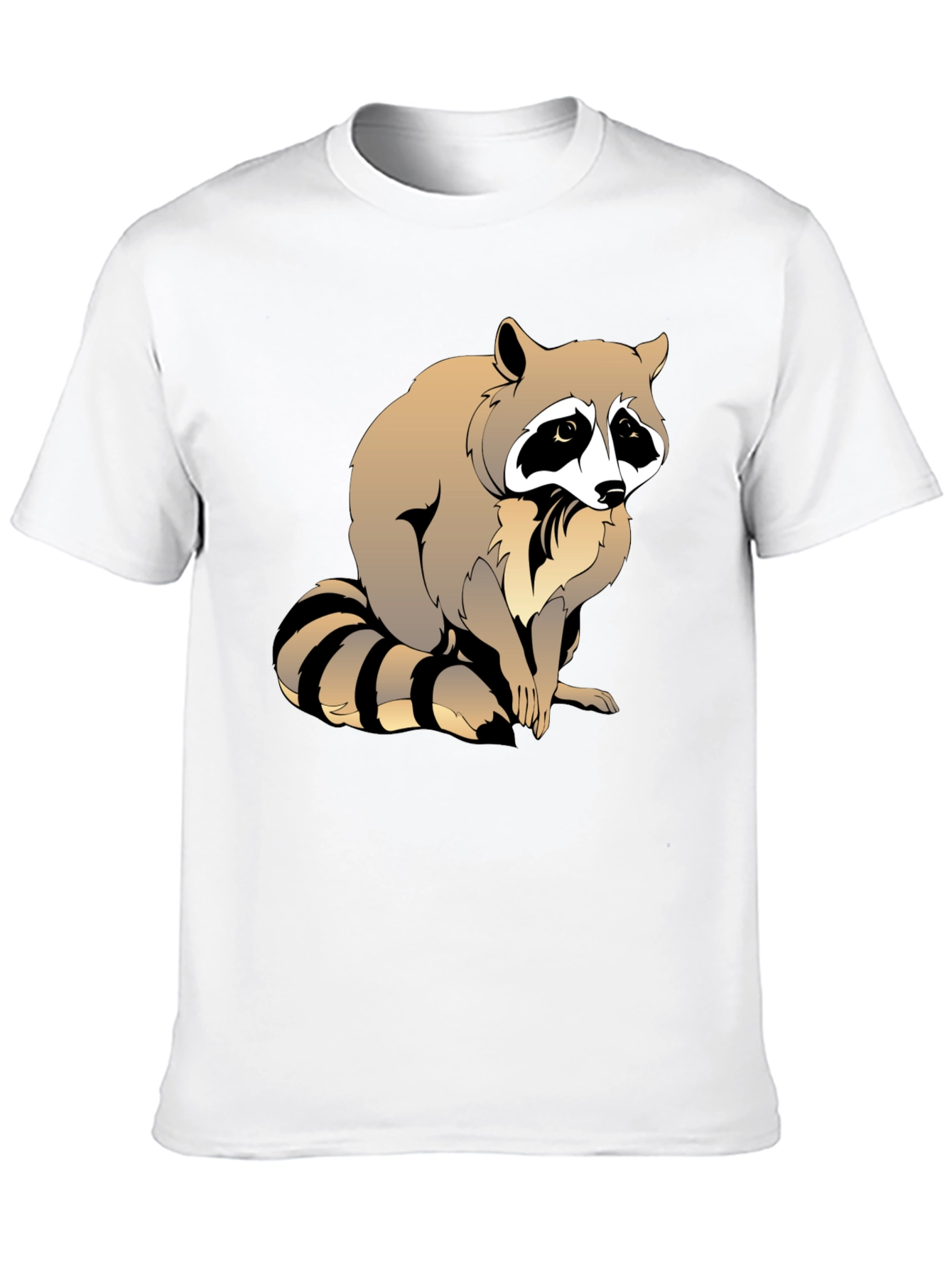 Black Raccoon Graphic T-Shirt - Men's Black Crew Neck Tee view 10