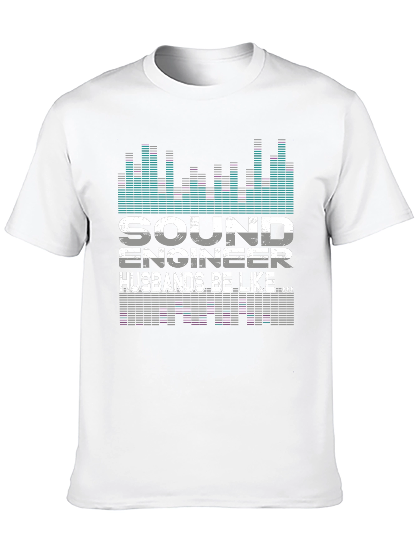 Black Sound Engineer Husband Graphic T-Shirt view 10