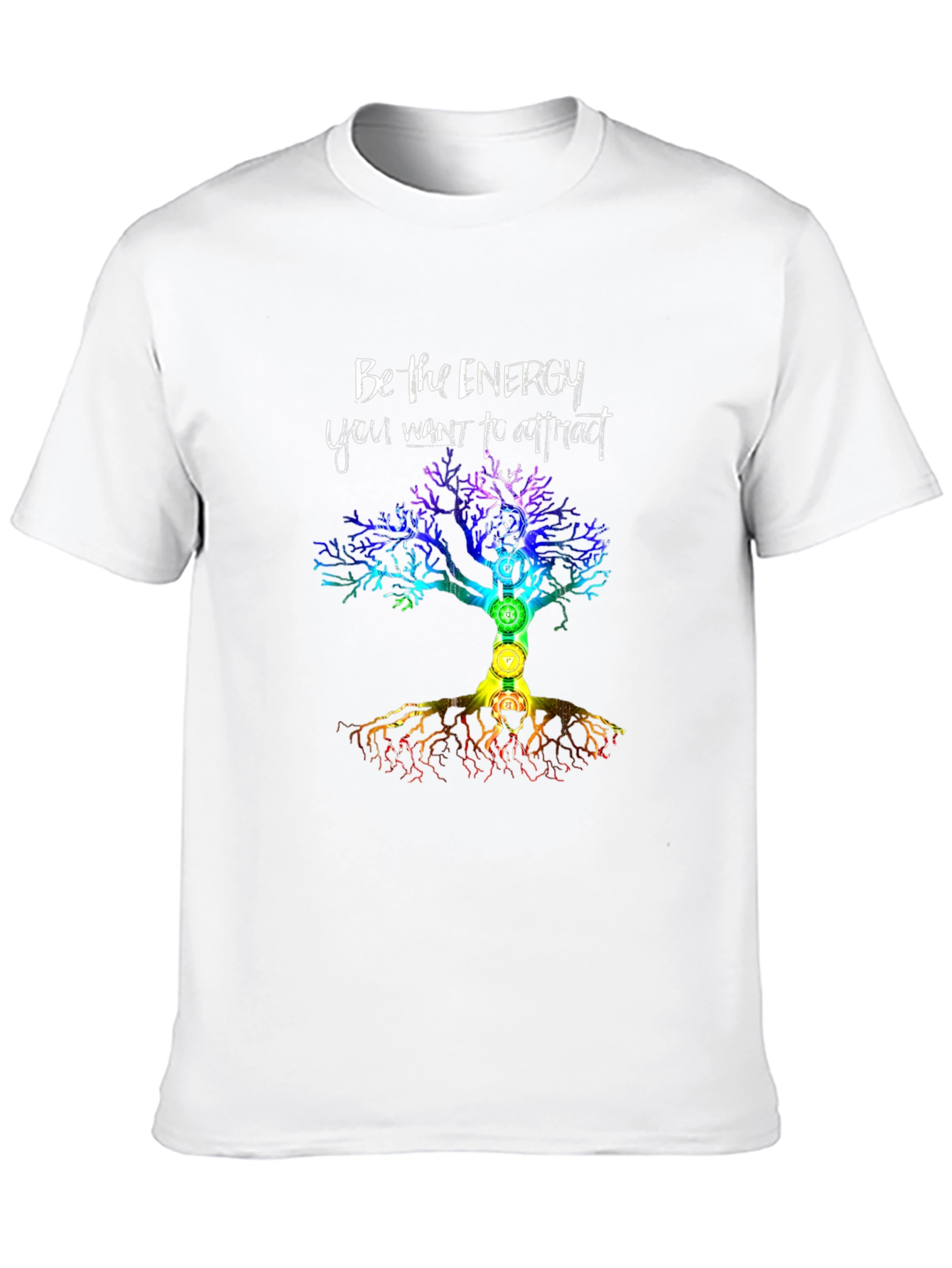 Black Energy Tree Chakra Graphic T-Shirt view 10