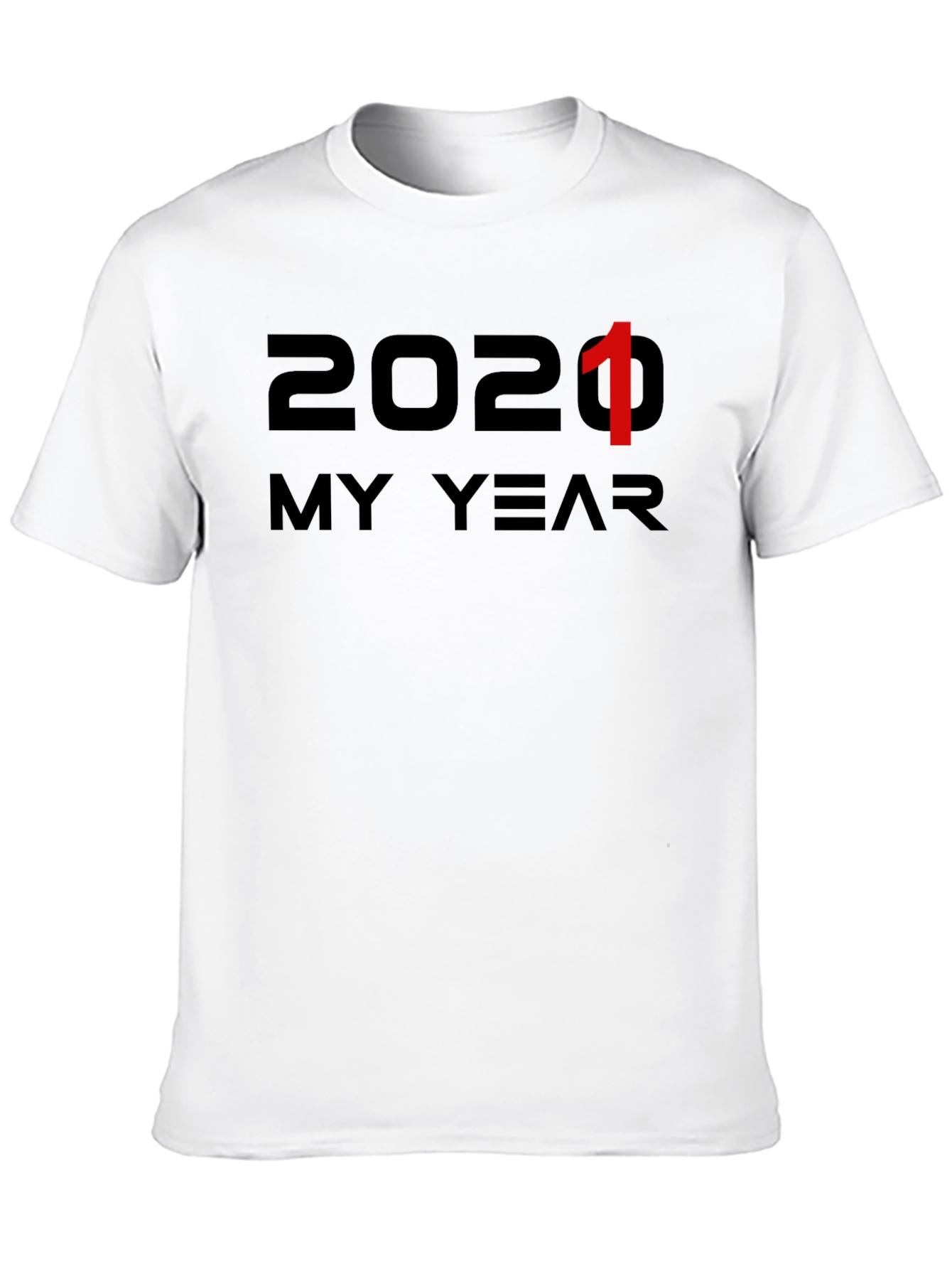 Black 2021 My Year Black Cotton Graphic Tee view 10