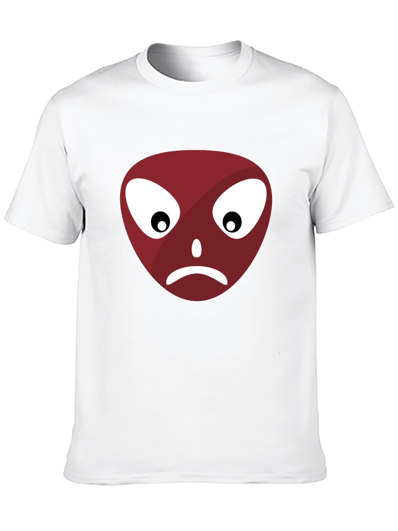 Black Sad Face Graphic T-Shirt - Casual Wear view 10