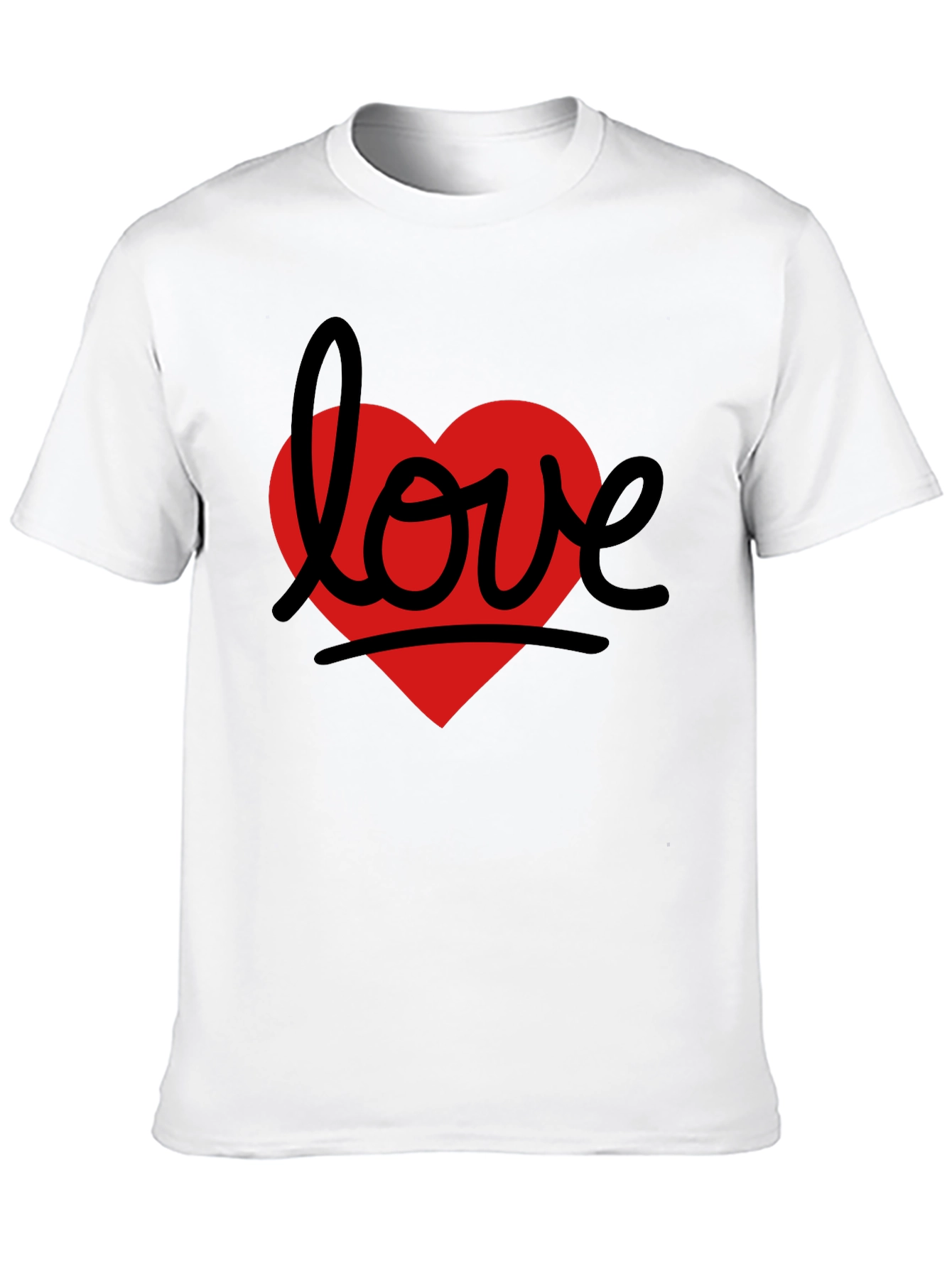 Black Love Heart Graphic Tee - Black view 10