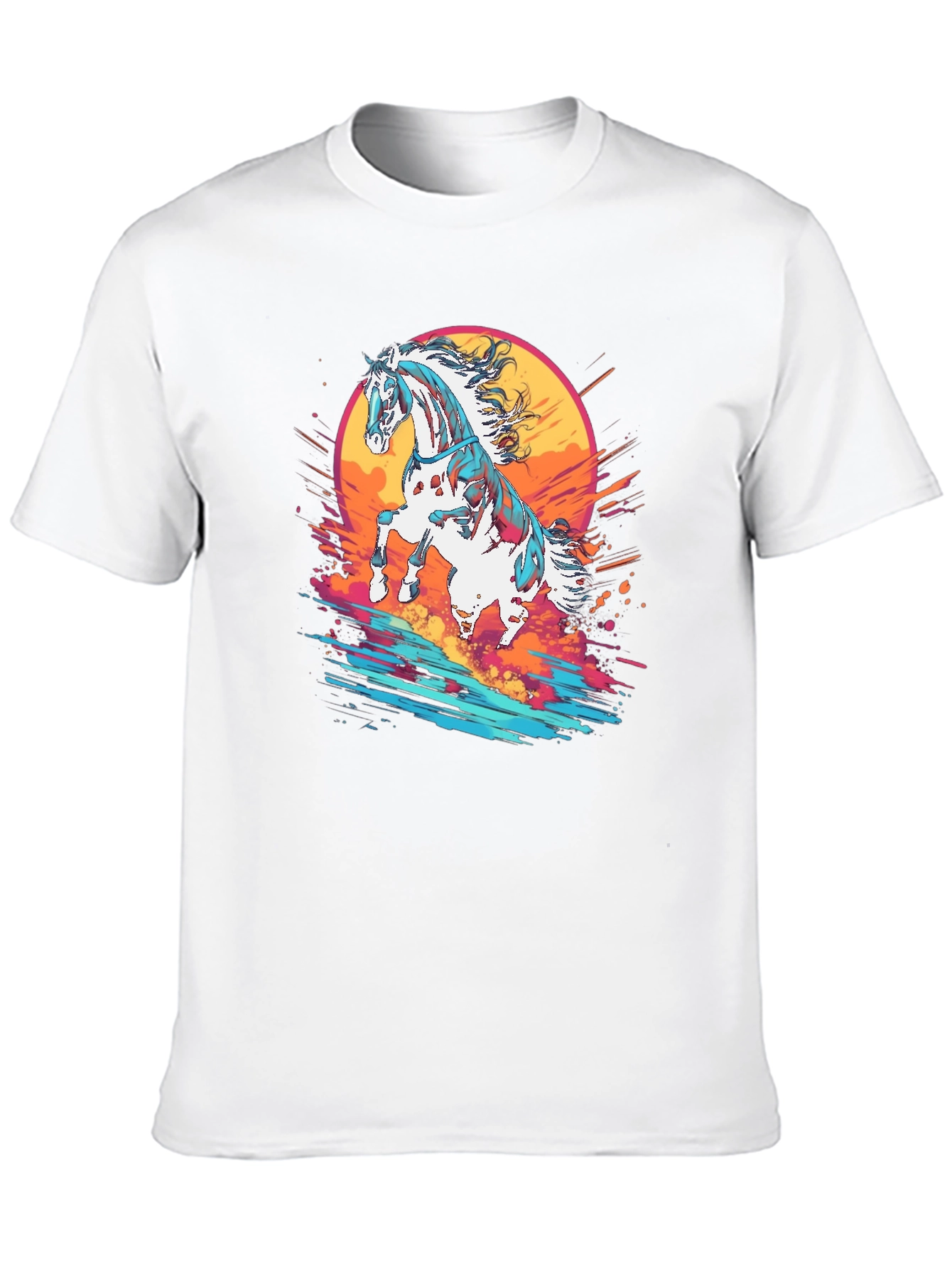 Black Majestic Horse Graphic Tee - Stylish & Unique view 10