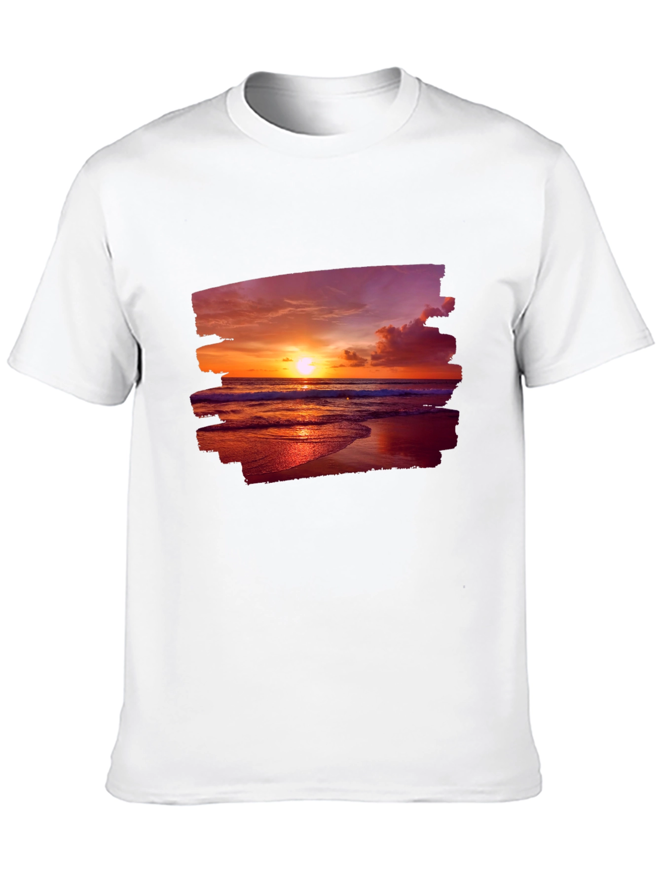 Black Sunset Beach Graphic T-Shirt view 10