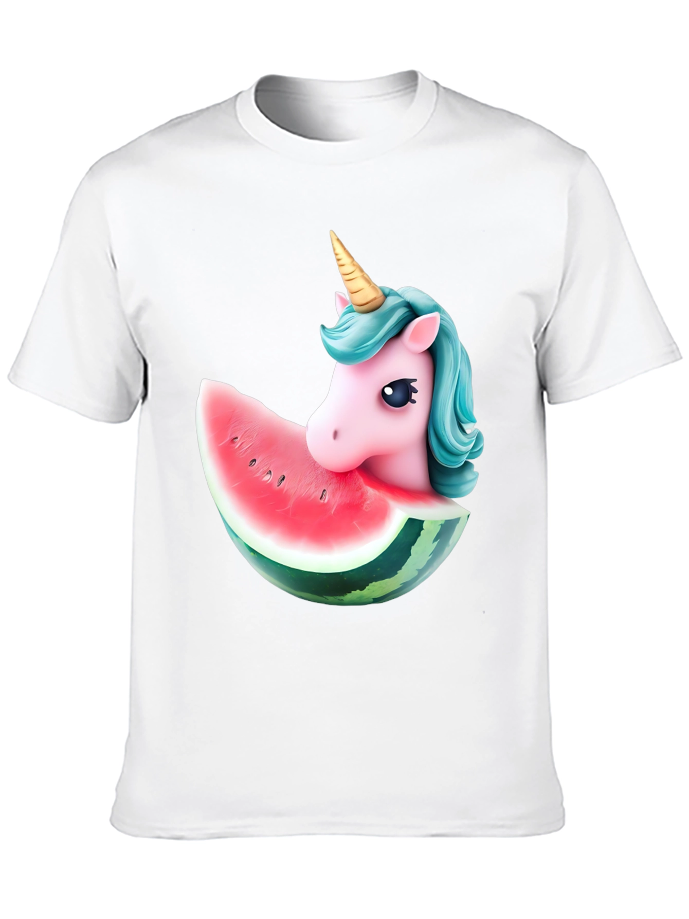 Black Unicorn Watermelon Graphic T-Shirt view 10