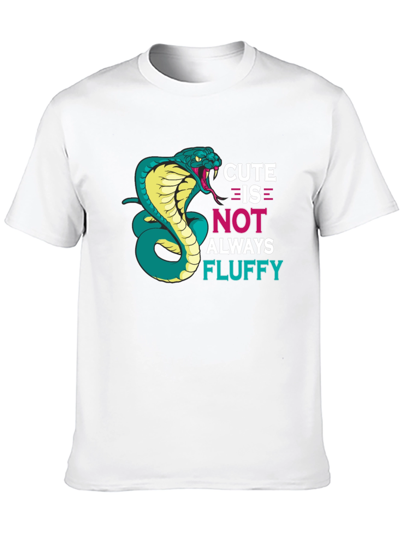 Black Cute Cobra Snake T-Shirt - Funny Graphic Tee view 10