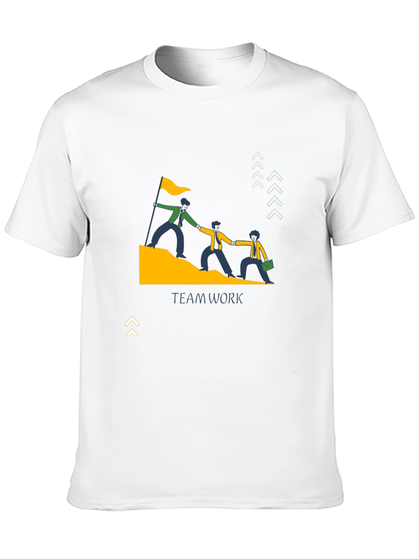 Black Teamwork T-Shirt: Men's Black Crew Neck Graphic Tee view 10