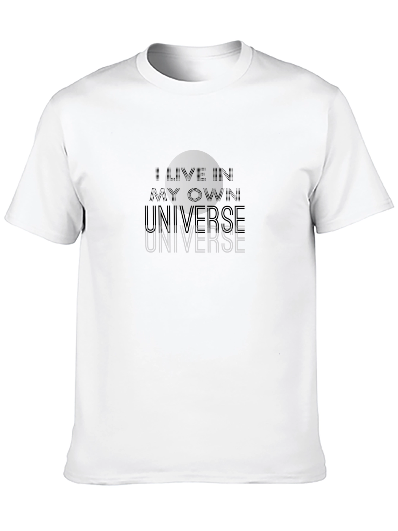 Black I Live in My Own Universe Black Graphic Tee view 10