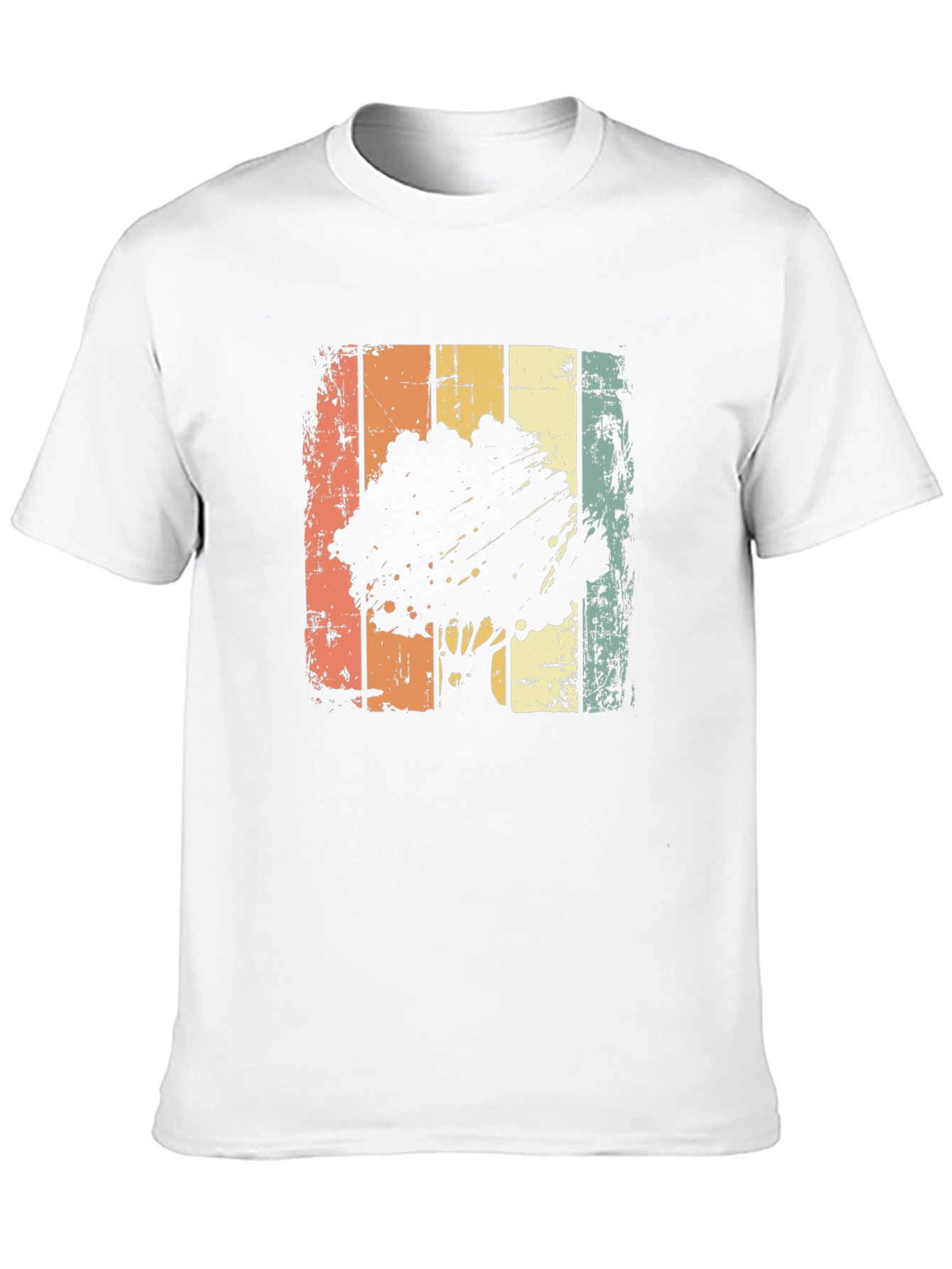 Black Retro Tree Graphic Tee - Vintage Style T-Shirt view 10