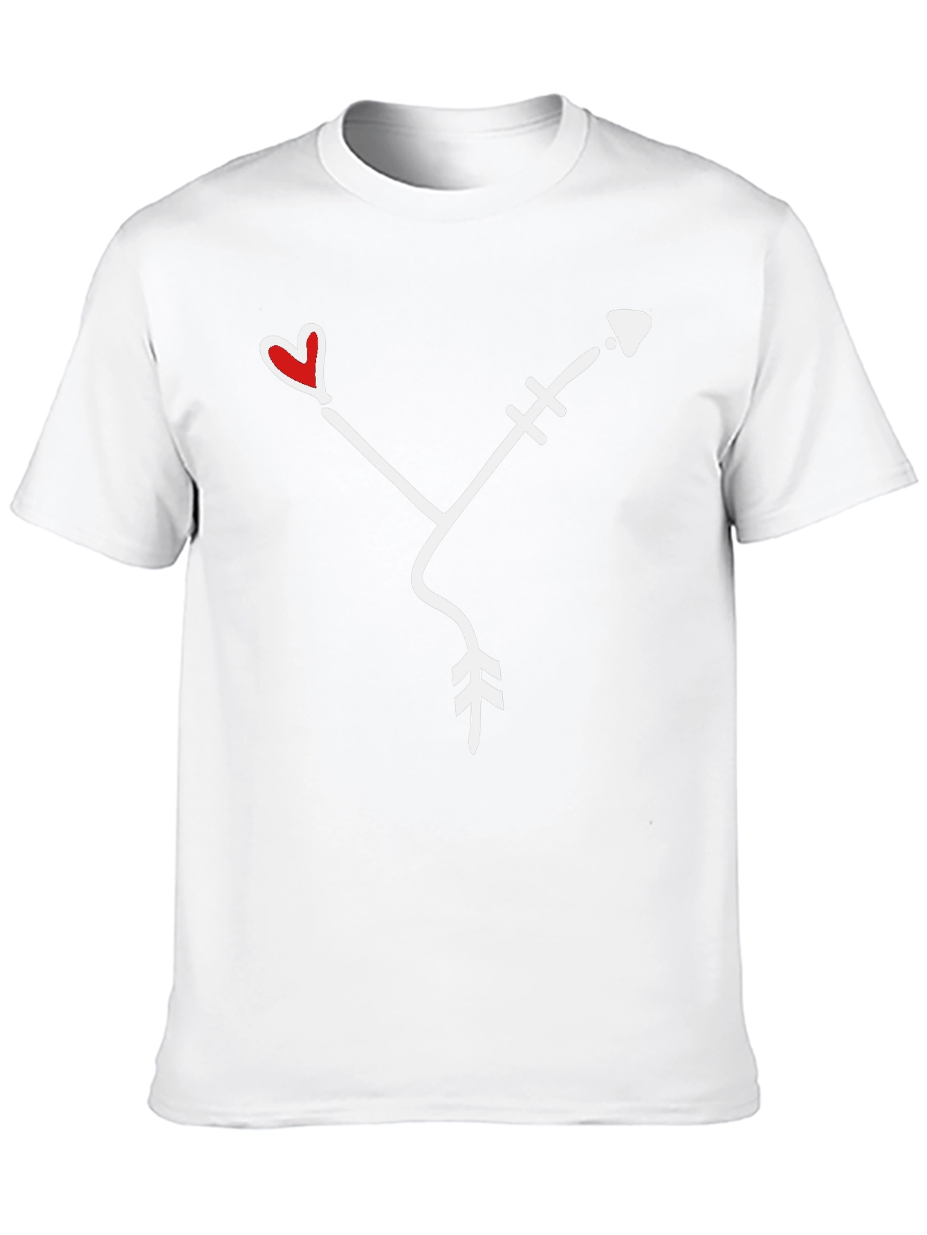 Black Heart Arrow Graphic Tee - Black Casual Shirt view 10