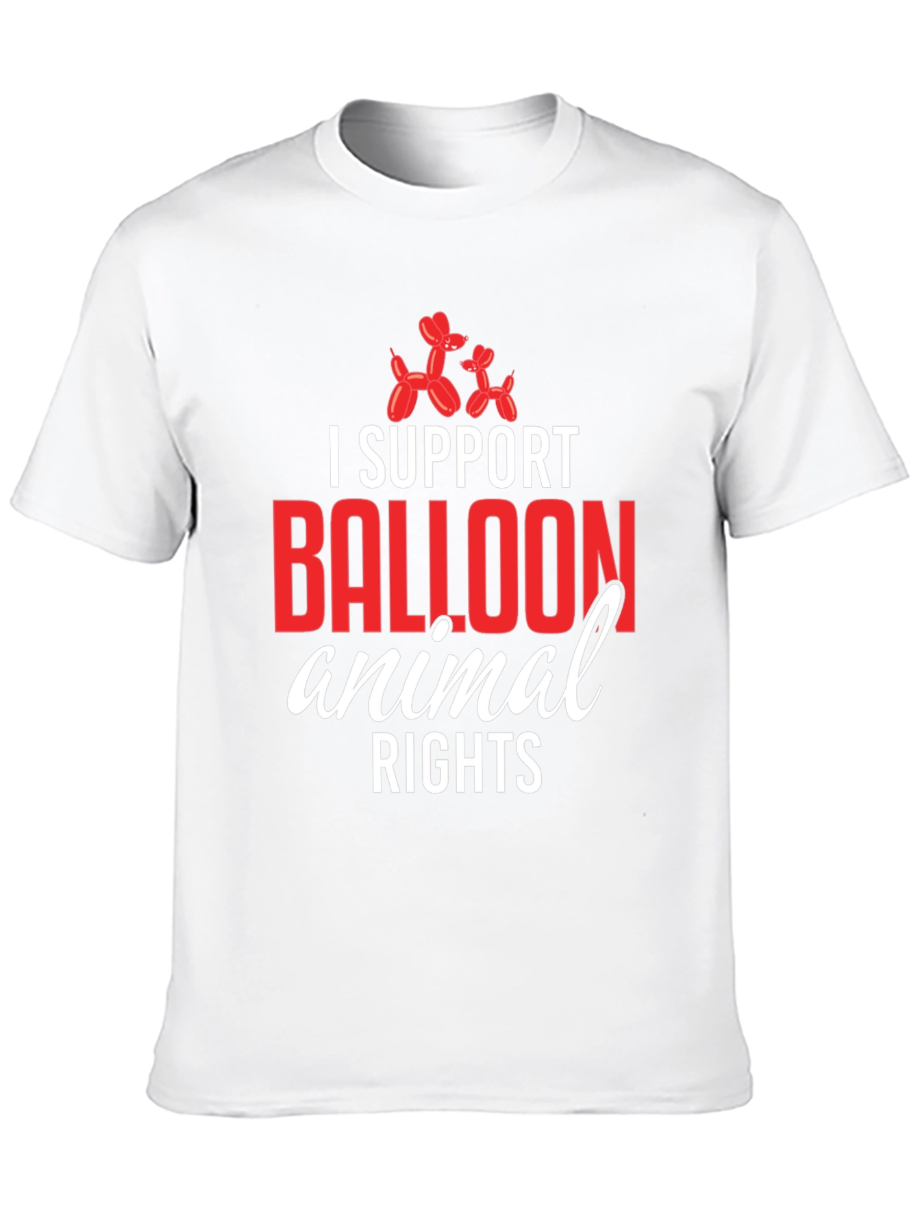 Black I Support Balloon Animal Rights T-Shirt view 10