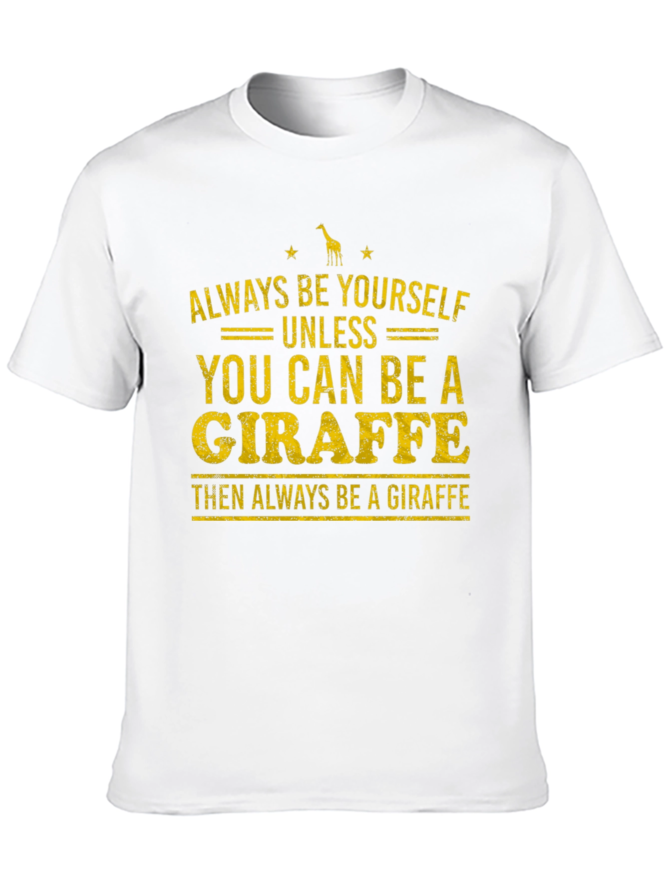 Black Funny Giraffe Graphic Print T-Shirt view 10