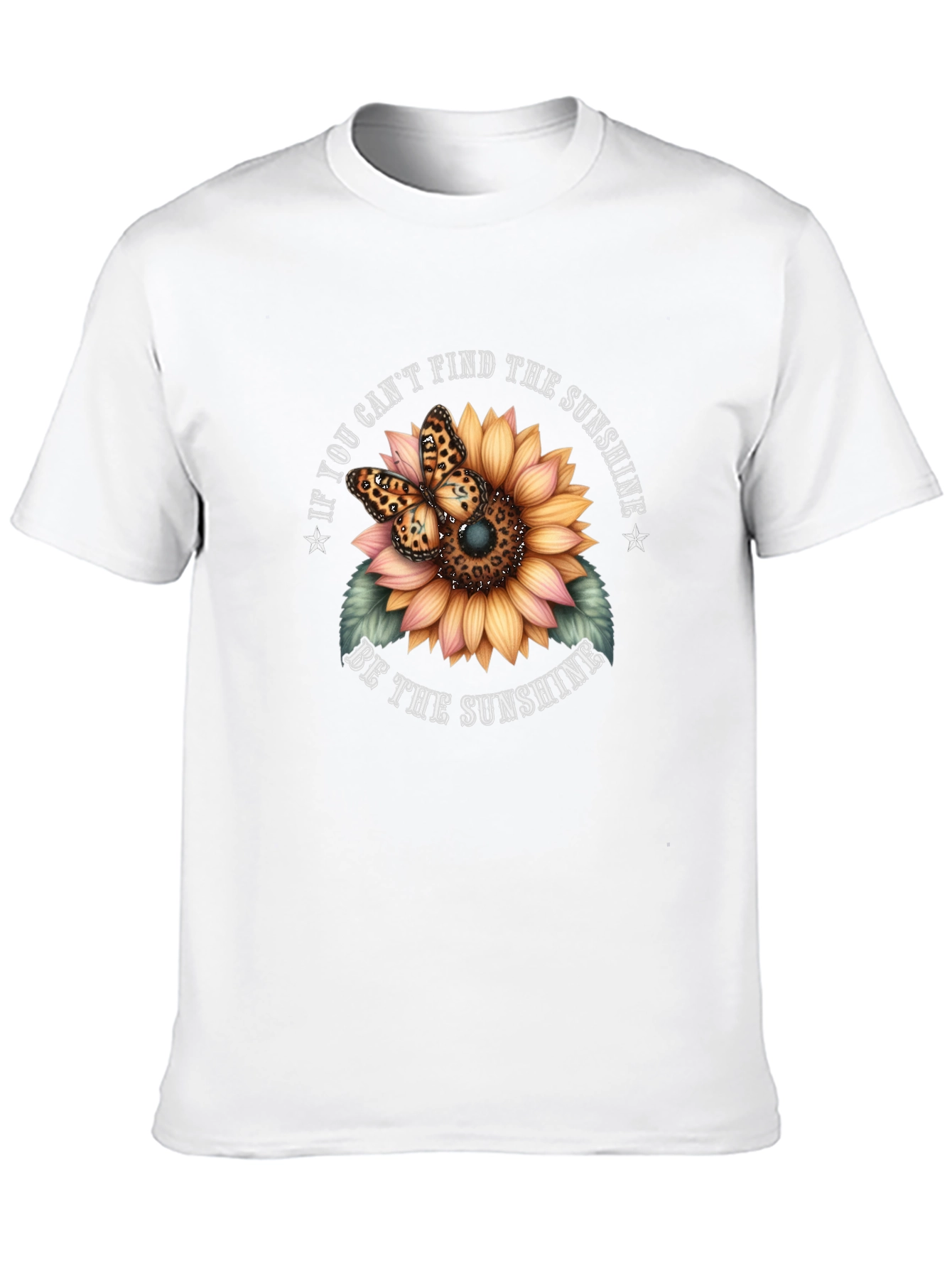 Black Sunflower Butterfly Graphic Tee - Be the Sunshine T-Shirt view 10