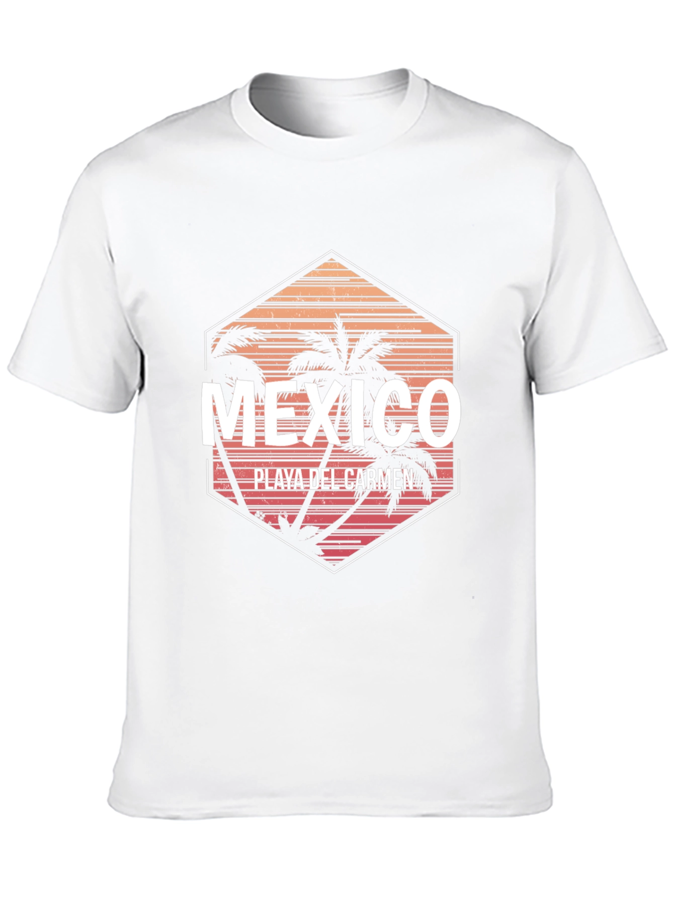 Black Mexico Playa Del Carmen Palm Tree Graphic T-Shirt view 10