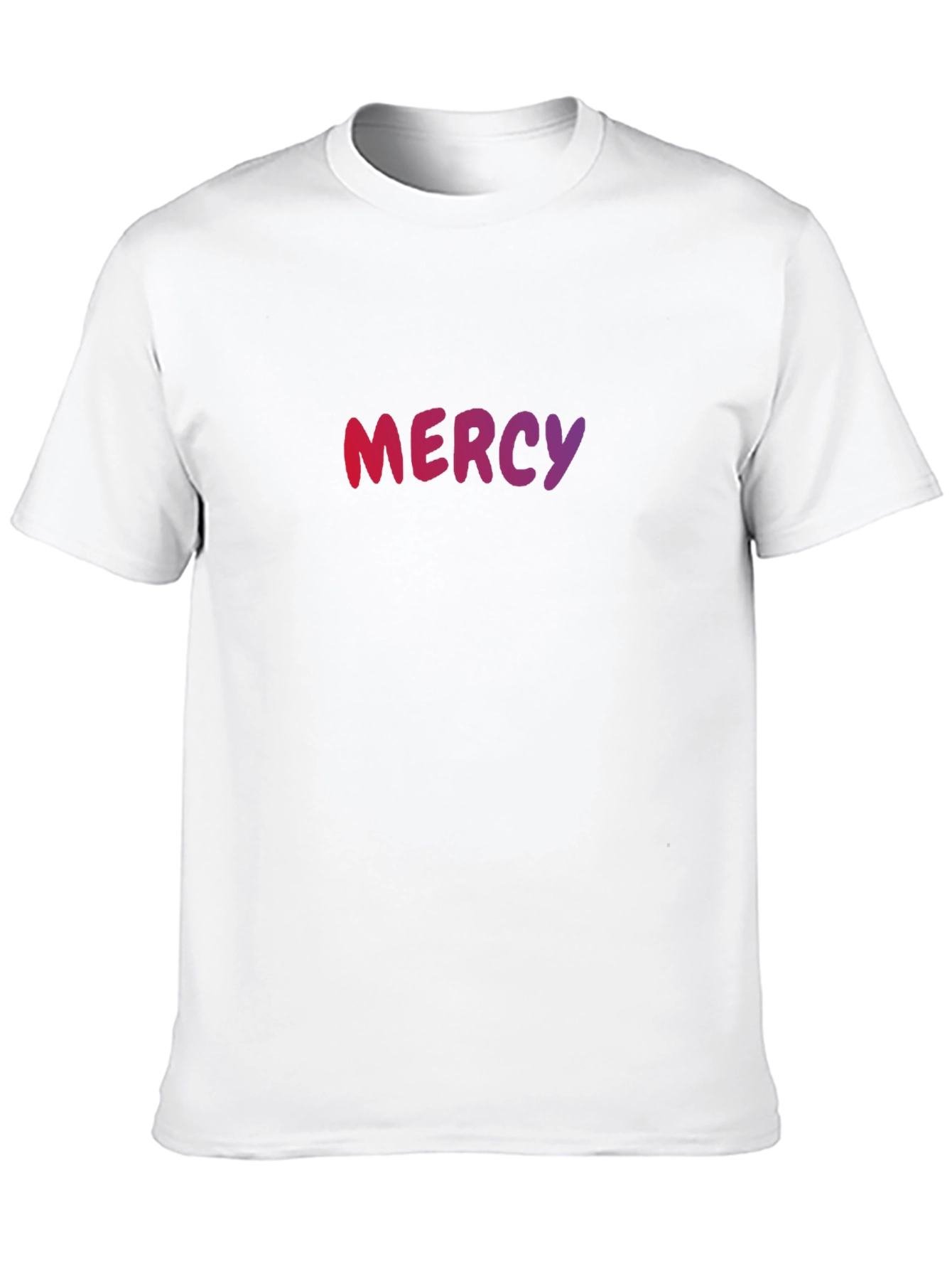 Black Mercy Gradient Text T-Shirt - Modern Casual Tee view 10
