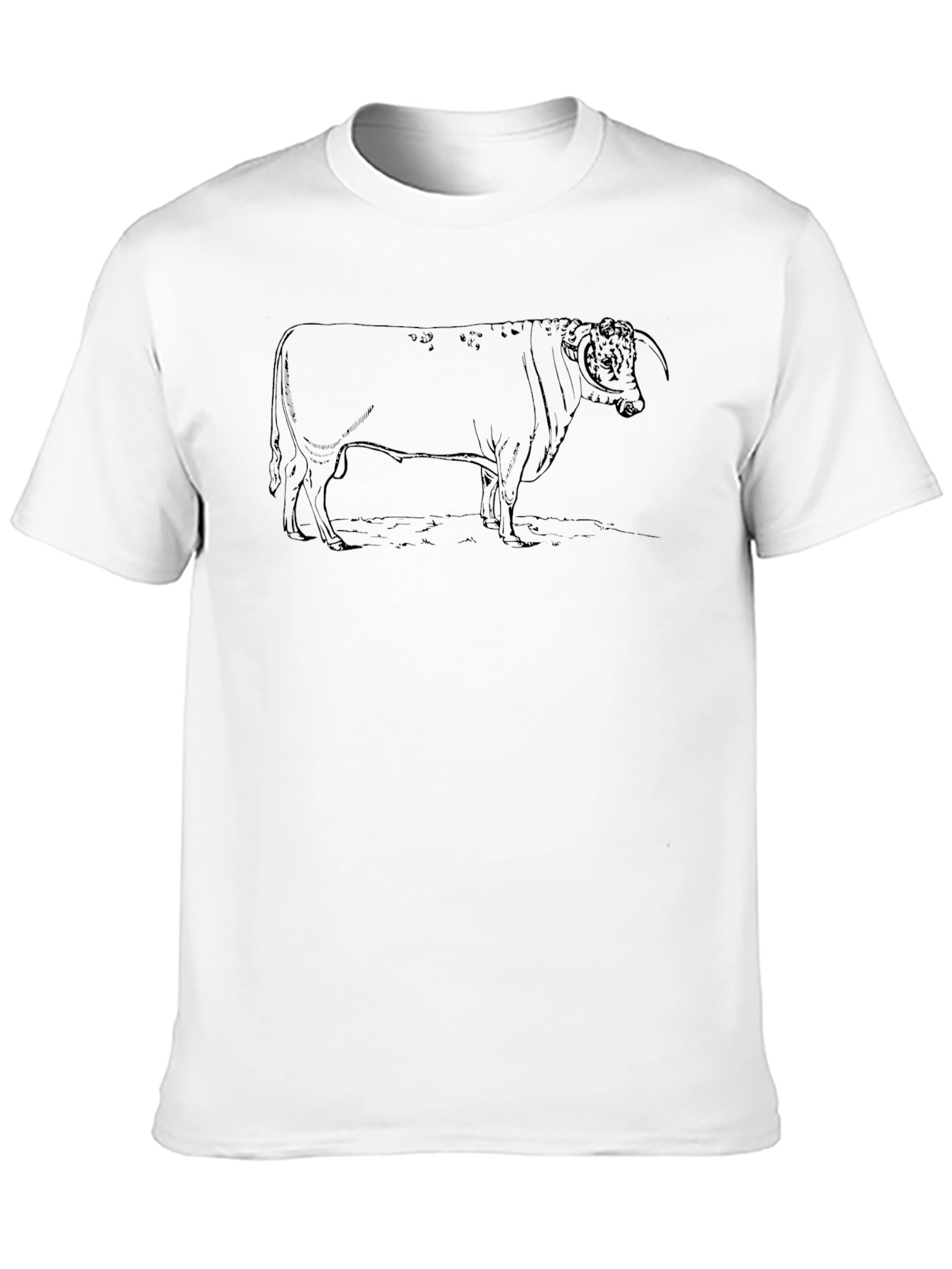 Black Bull Graphic Tee - Classic Black Cotton T-Shirt view 10