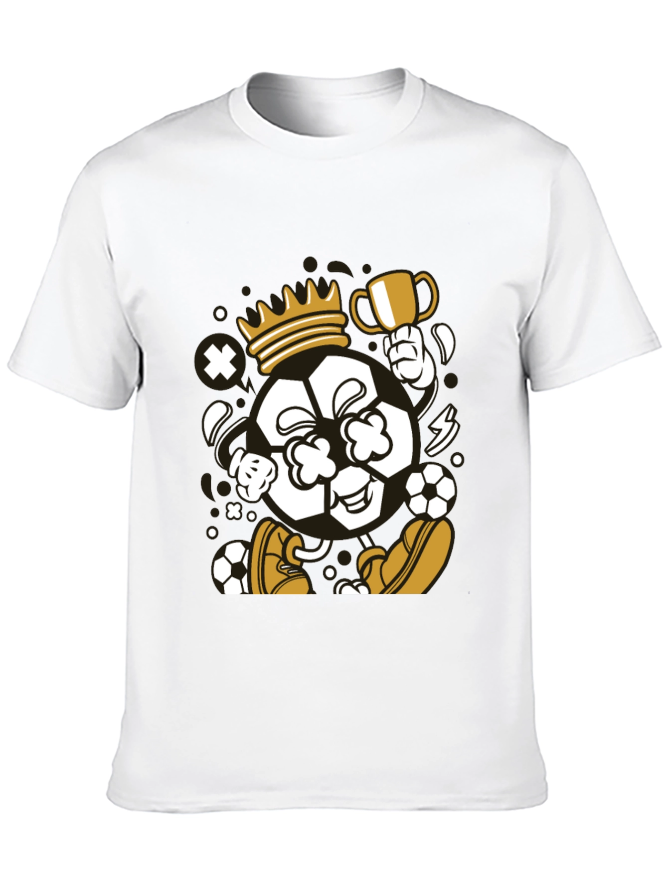 Black King Soccer Ball Black T-Shirt view 10